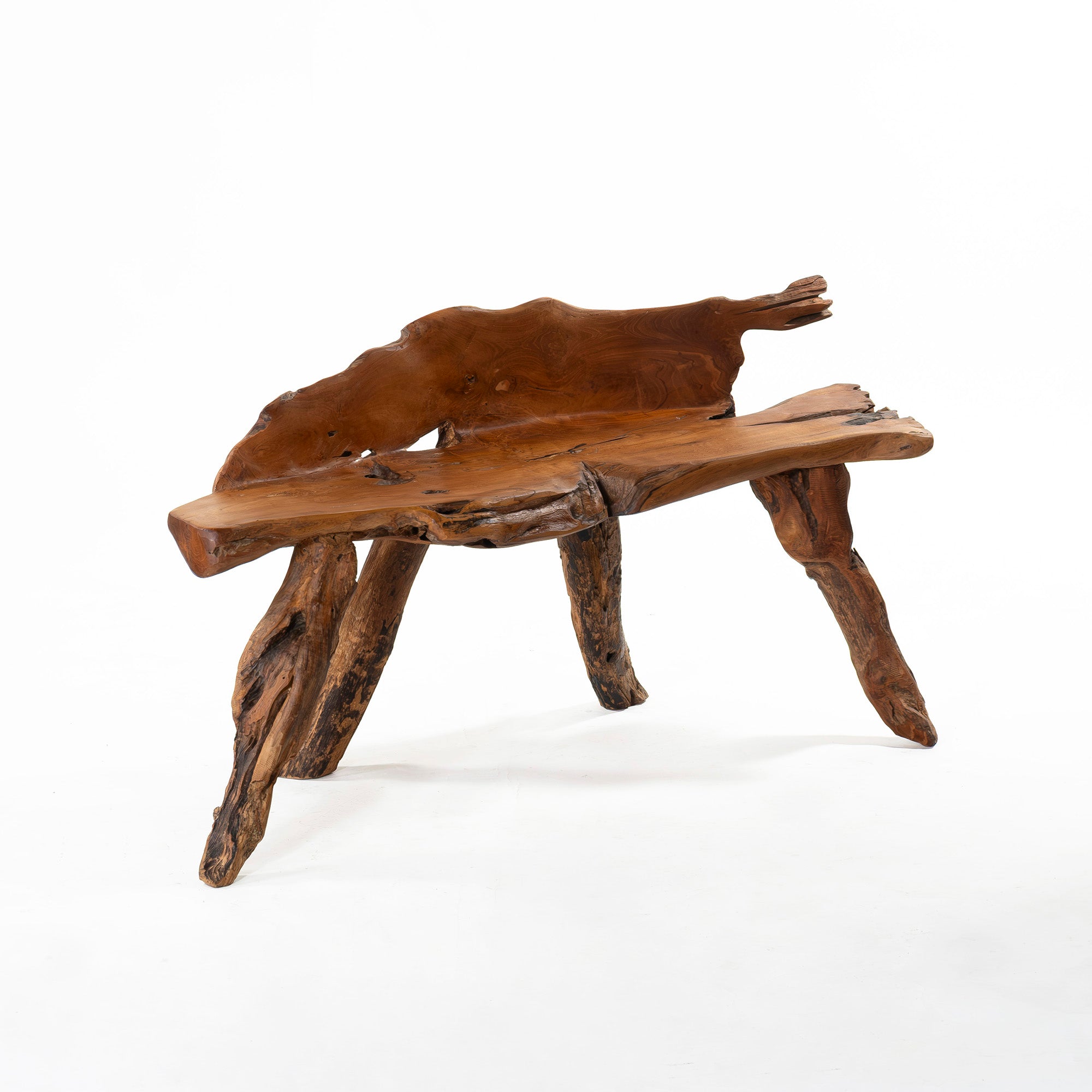 ベンチ 天然木1枚板 チーク古材 オールドチーク 無垢材 流木 オブジェ 一点物 アート 和モダン 和室 アジアン ヴィンテージ アンティーク