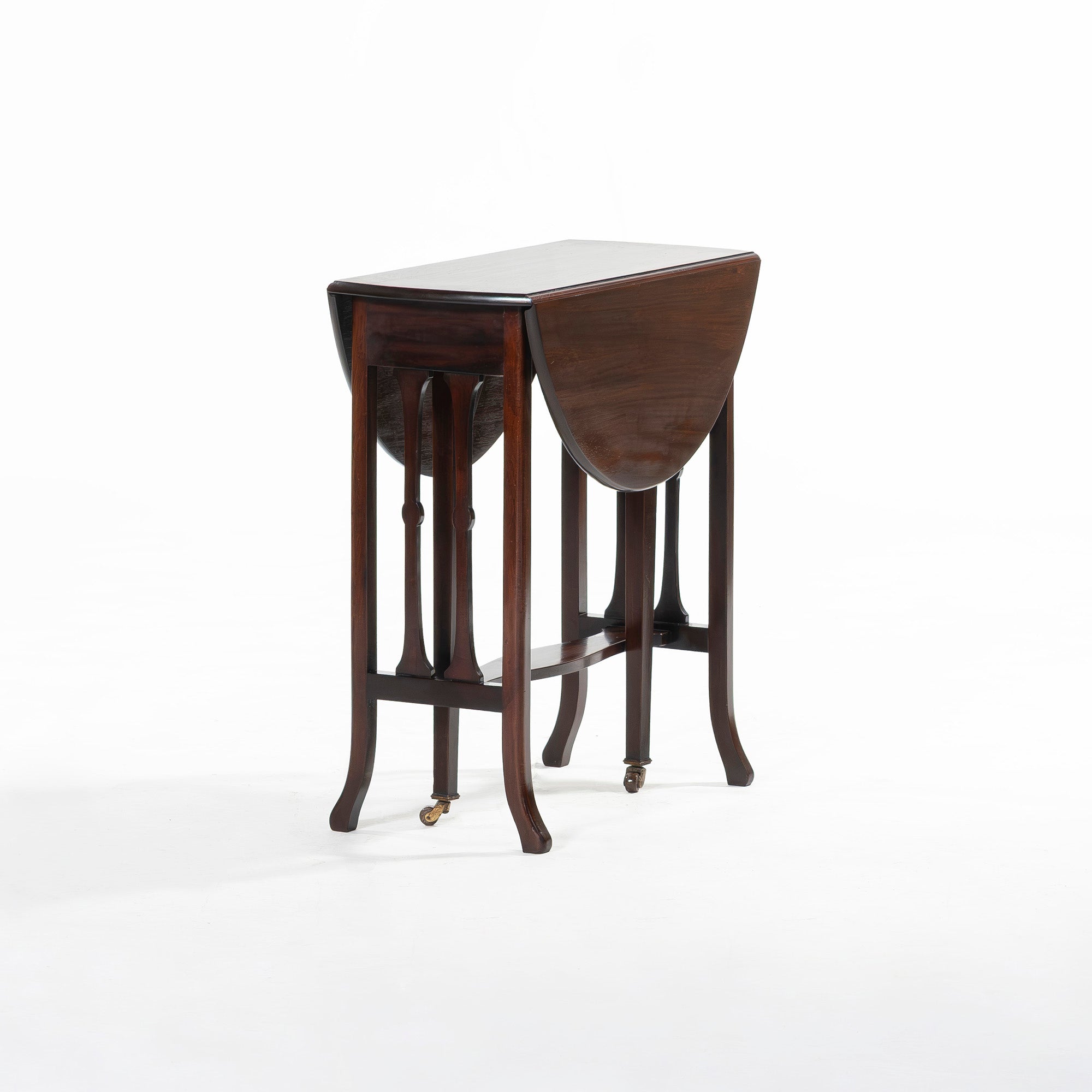 ゲートレッグテーブル 英国アンティーク サザランドテーブル マホガニー材 フォールディング 折り畳み カフェテーブル コンソールテーブル