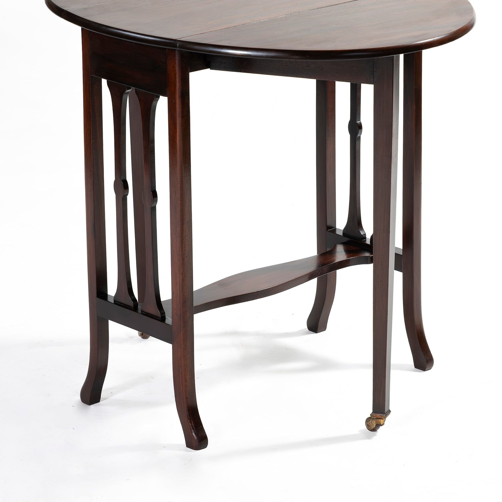 ゲートレッグテーブル 英国アンティーク サザランドテーブル マホガニー材 フォールディング 折り畳み カフェテーブル コンソールテーブル