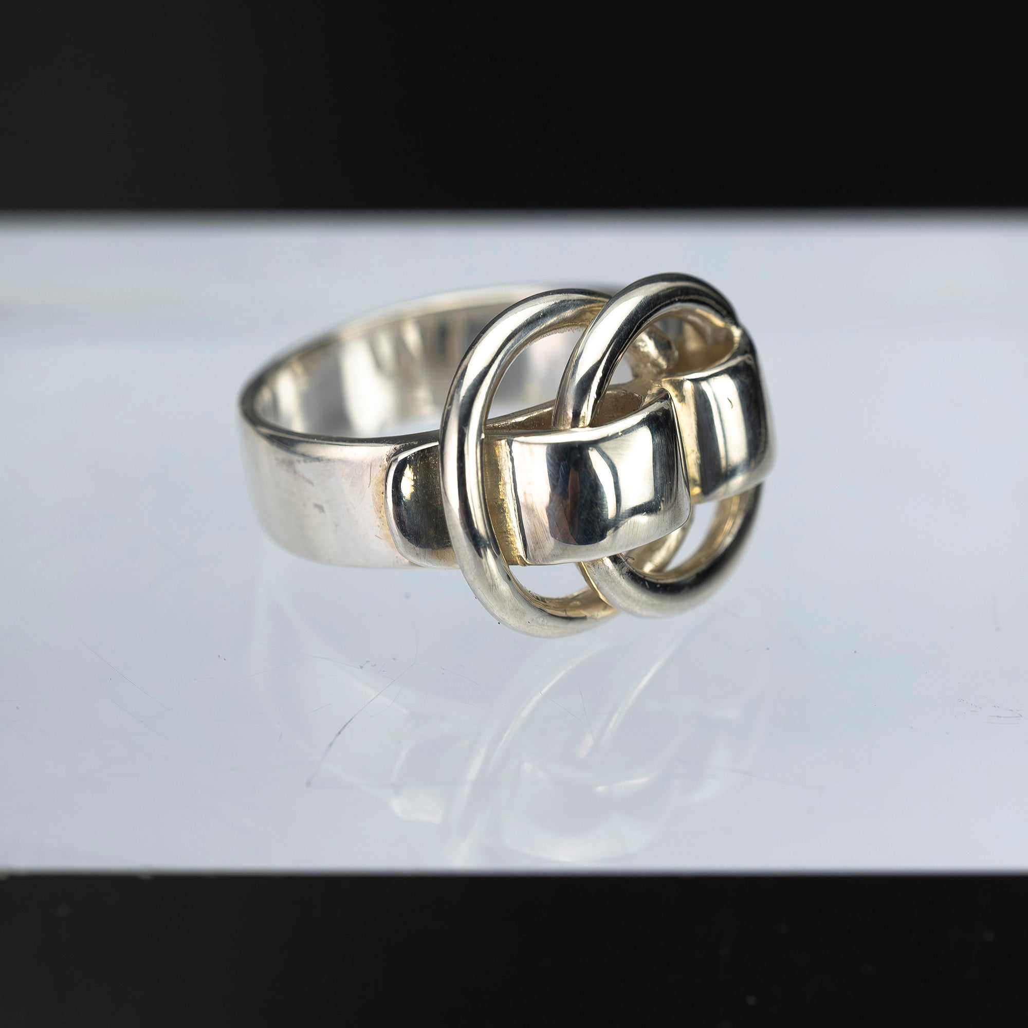 エルメス ドゥザノー リング 7号~8号相当 シルバー925 Deux Anneaux 二重リング ヴィンテージ 指輪 ユニセックス