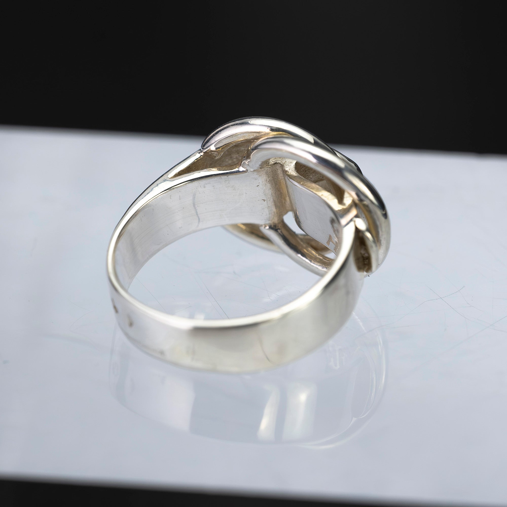 Hermès Deux Anneaux Ring, size 7-8 equivalent, Silver 925, Double Ring, Vintage, Unisex