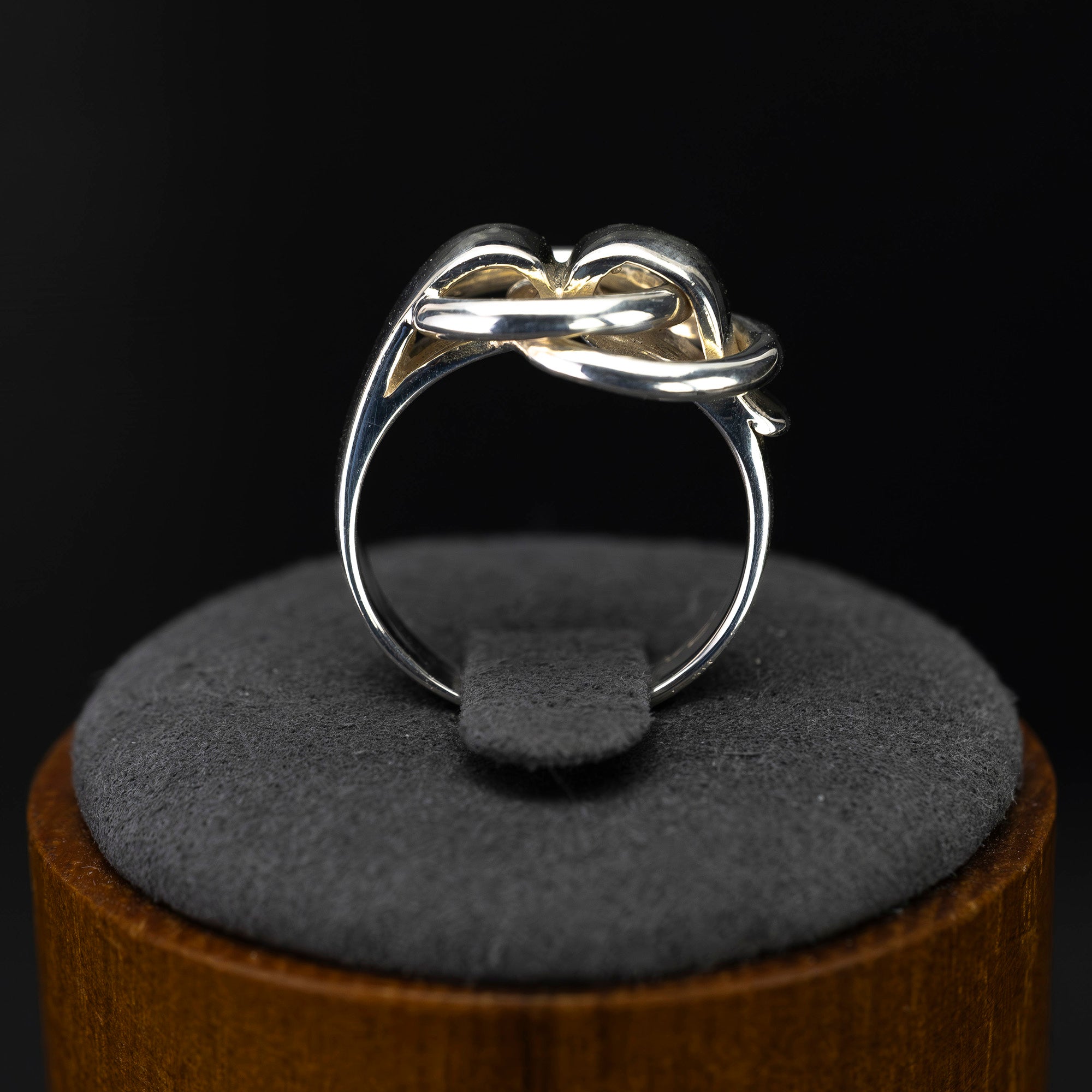 Hermès Deux Anneaux Ring, size 7-8 equivalent, Silver 925, Double Ring, Vintage, Unisex