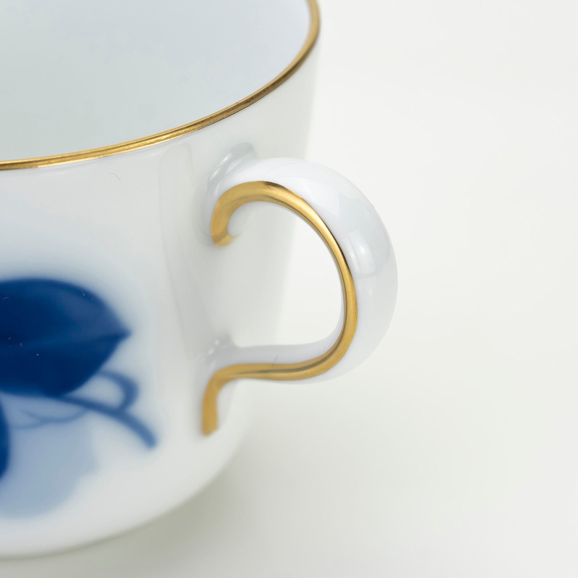 大倉陶園 ブルーローズ 8211 モーニングカップ&ソーサー OKURA 白磁 青薔薇 コーヒーカップ 日本製 洋食器【箱付】(3)