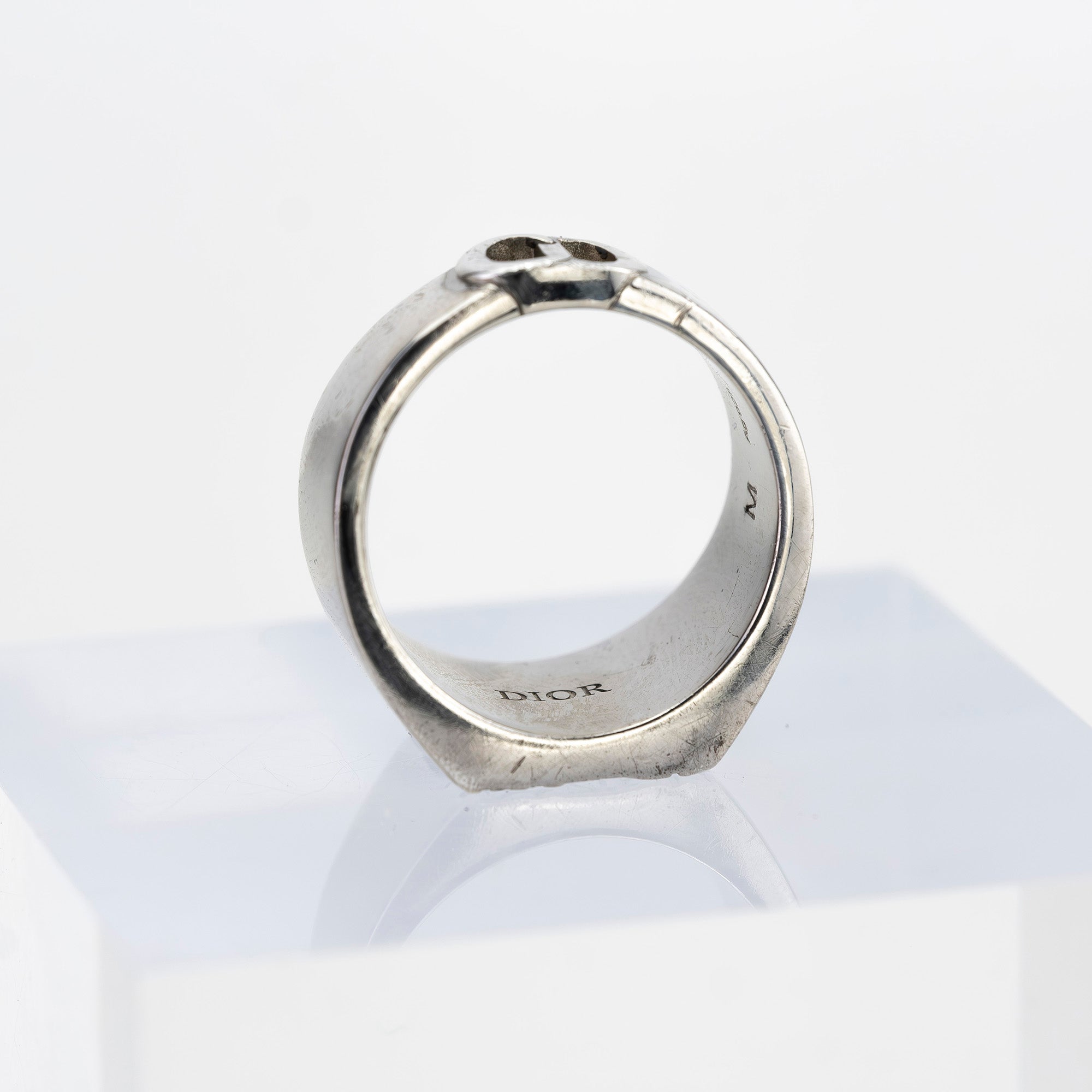 クリスチャンディオール トロッター オブリーク リング メンズ 約20号 シルバー925 ヴィンテージ