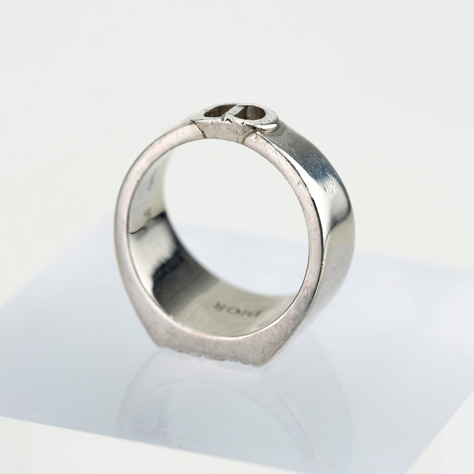 クリスチャンディオール トロッター オブリーク リング メンズ 約20号 シルバー925 ヴィンテージ