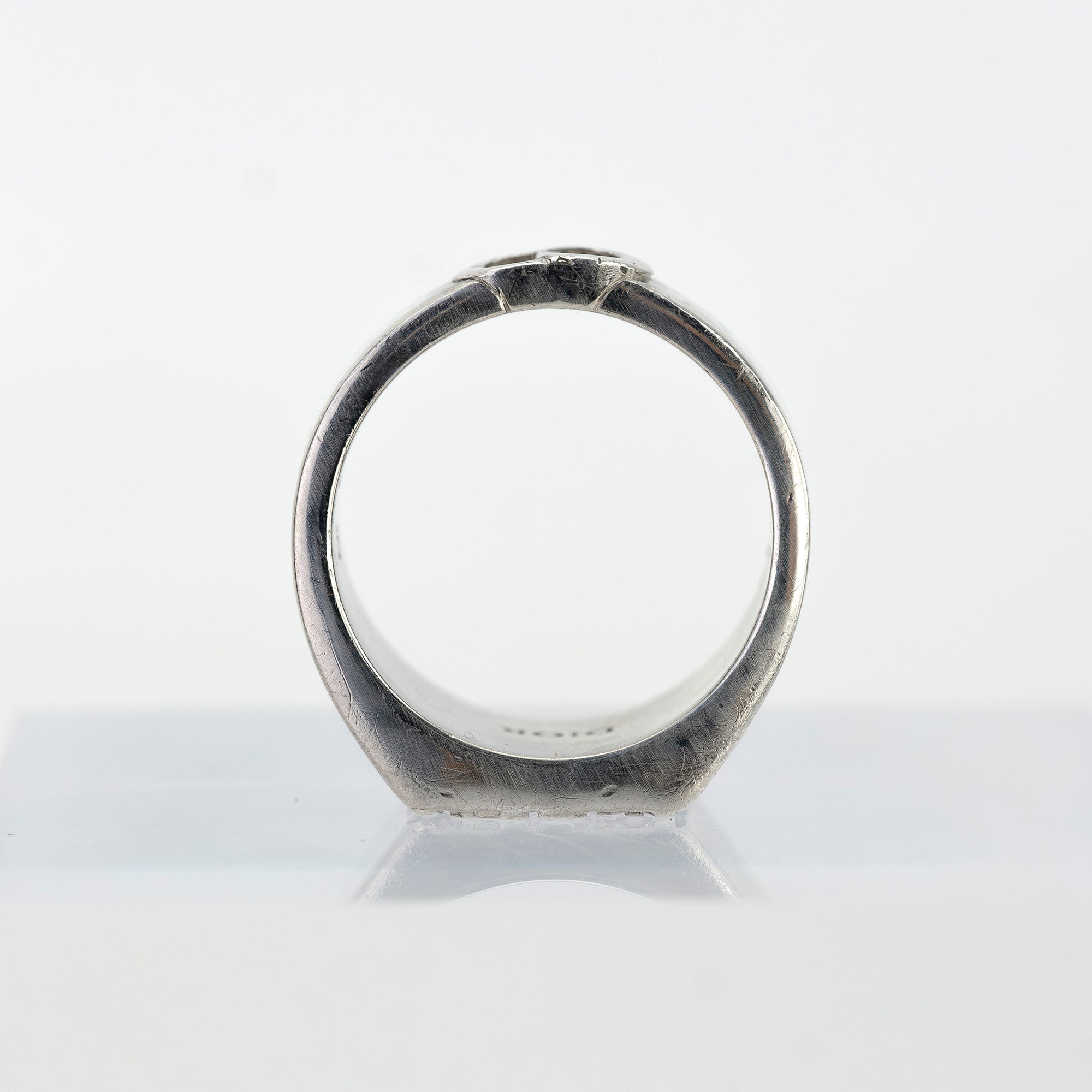 クリスチャンディオール トロッター オブリーク リング メンズ 約20号 シルバー925 ヴィンテージ