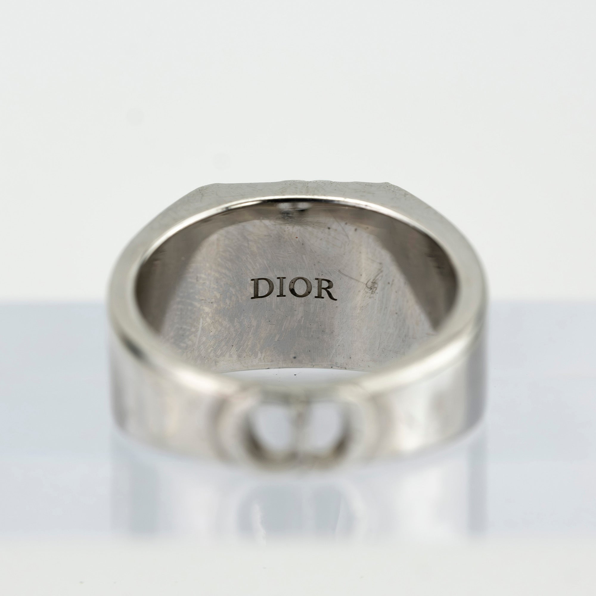 クリスチャンディオール トロッター オブリーク リング メンズ 約20号 シルバー925 ヴィンテージ