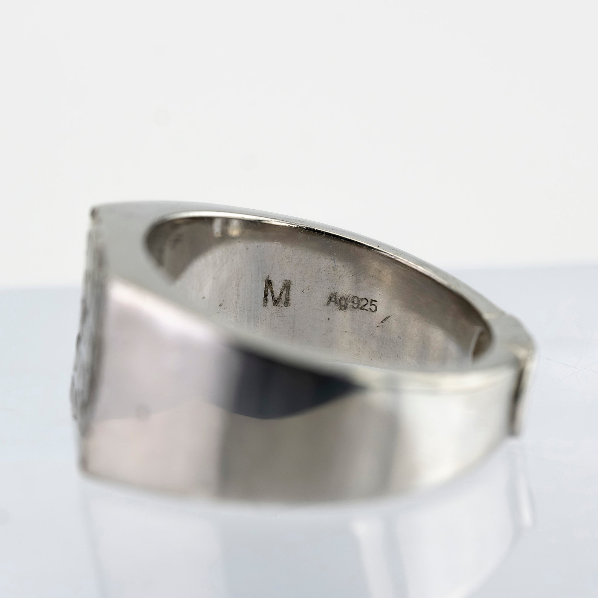 クリスチャンディオール トロッター オブリーク リング メンズ 約20号 シルバー925 ヴィンテージ