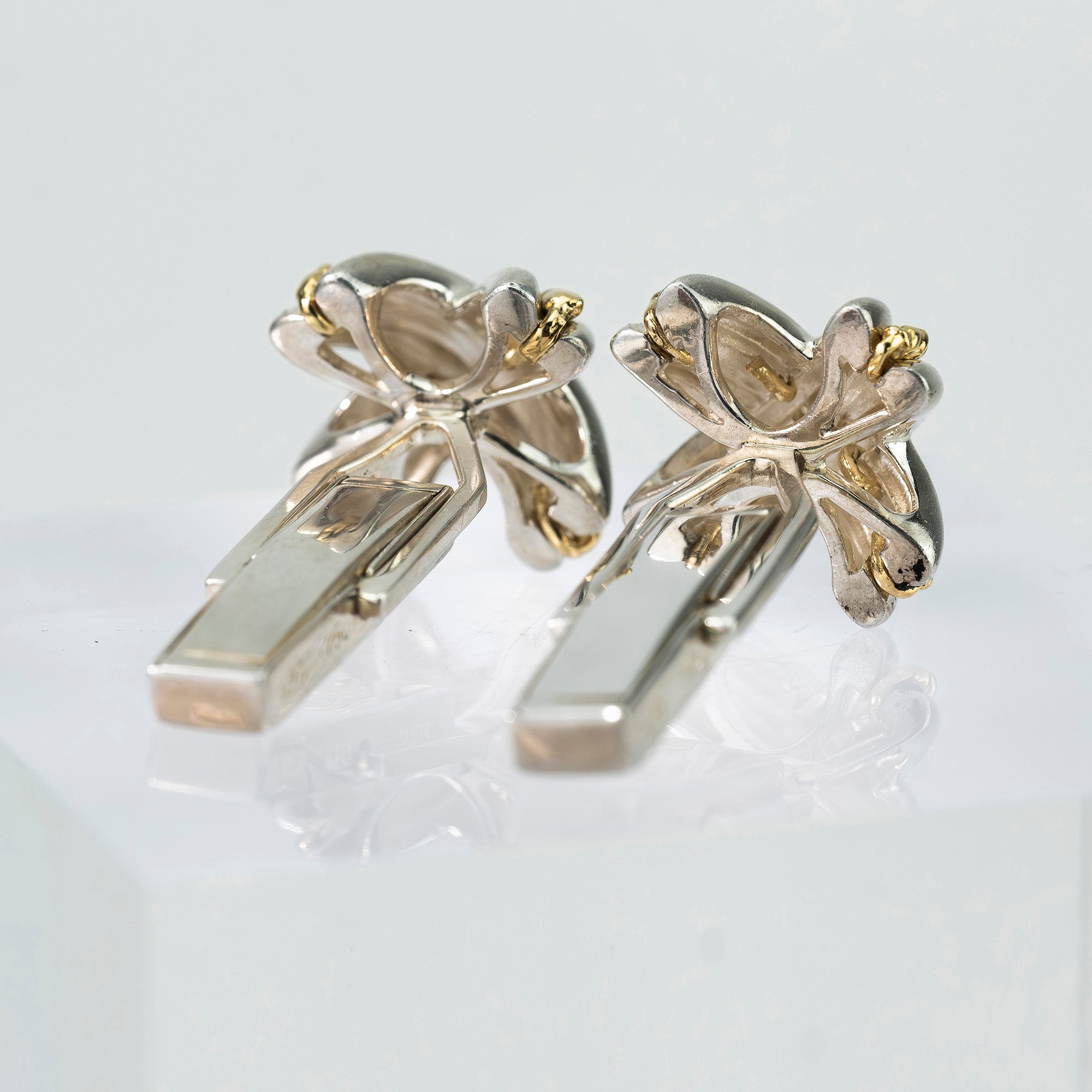 ティファニー TIFFANY & Co. シグネチャー カフス SV925 K18 コンビ クロスデザイン シルバー ゴールド メンズ アクセサリー