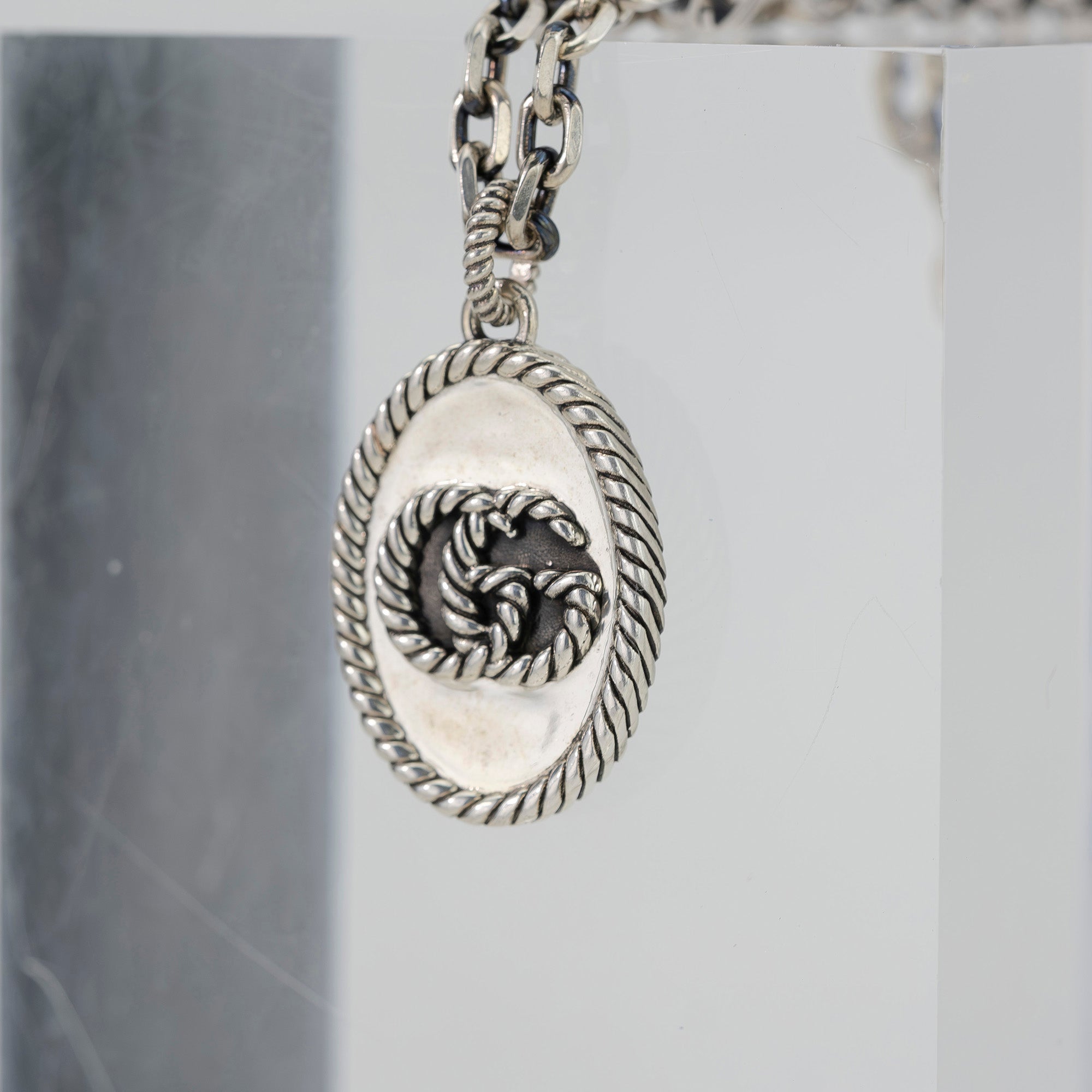 グッチ GUCCI インターロッキングG ダブルG ネックレス シルバー925【箱・保存袋付】