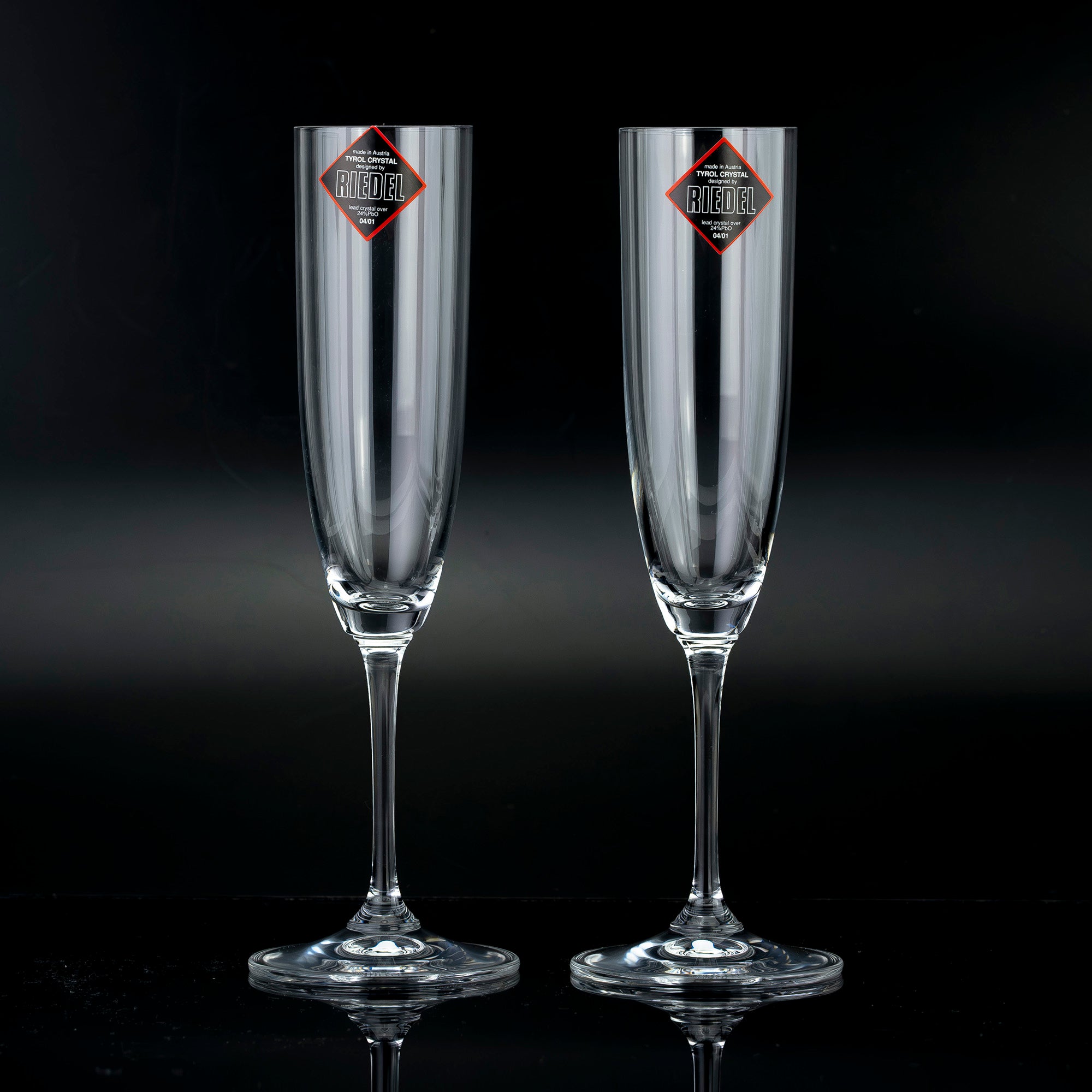 リーデル RIEDEL ヴィノムシャンパングラス ペア フルート クリスタル 定番モデル 美品【箱付】