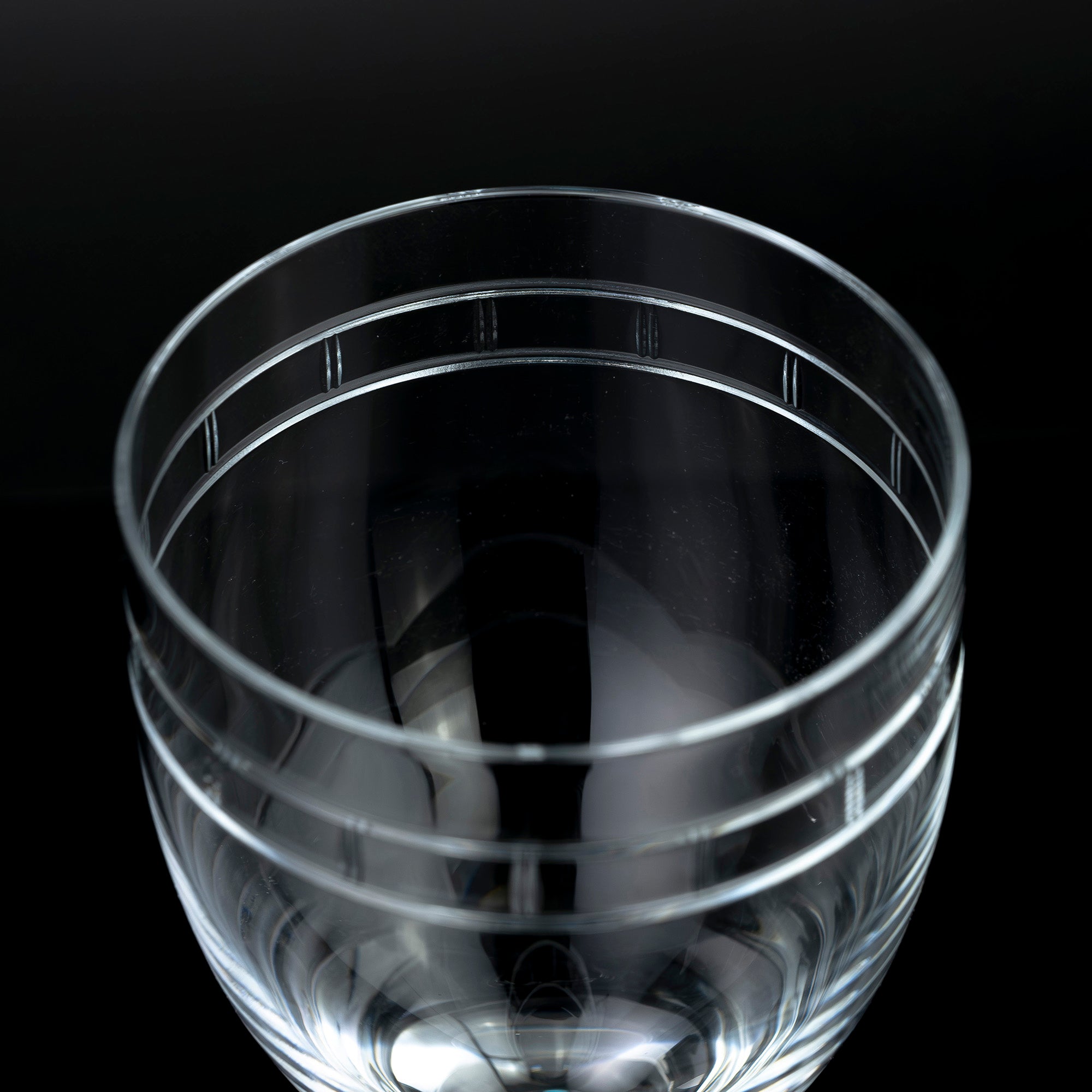 ティファニー TIFFANY&Co. アトラス ペア ワイングラス クリスタル ローマンインデックス シンプルモダン 美品 【箱付】(2)