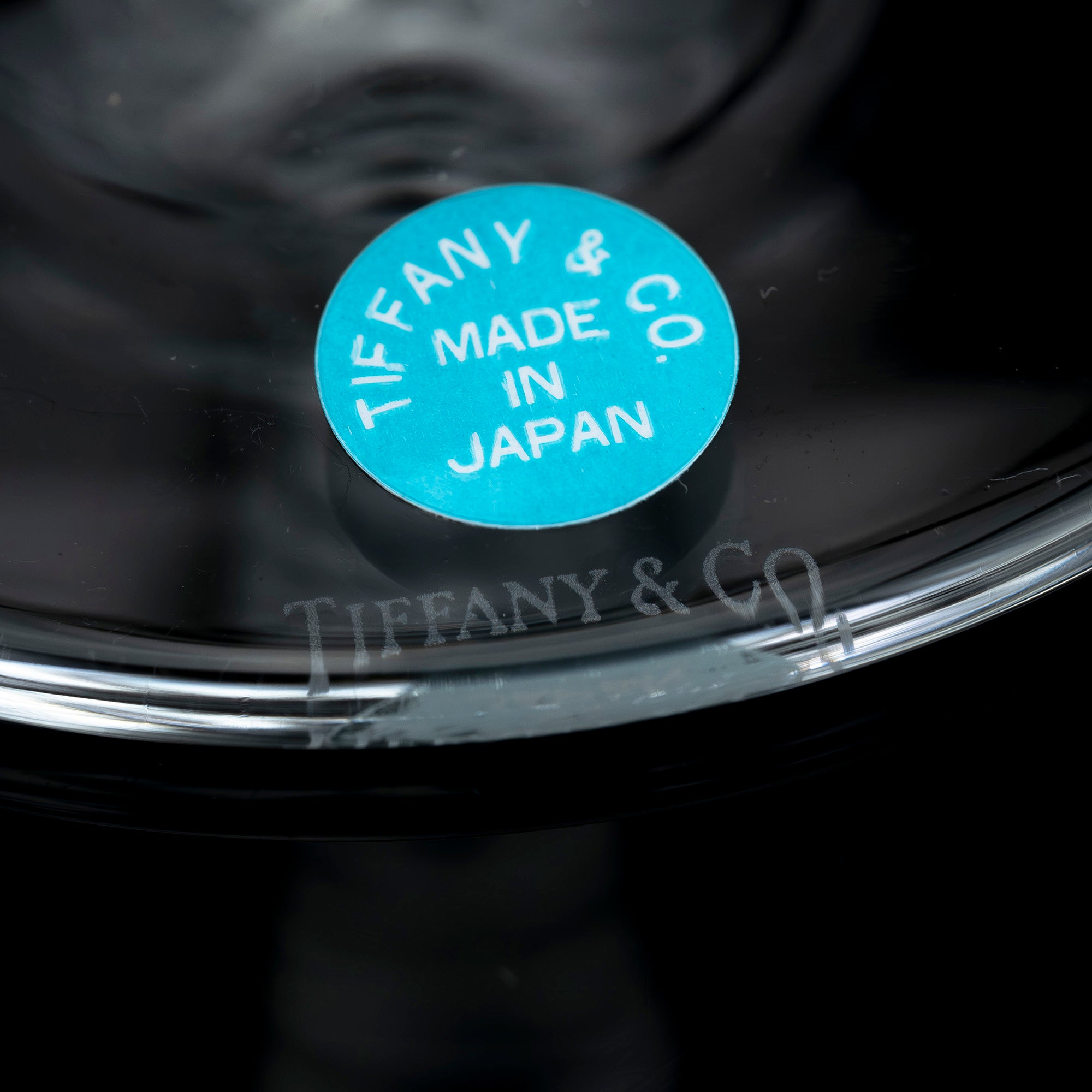 ティファニー TIFFANY&Co. アトラス ペア ワイングラス クリスタル ローマンインデックス シンプルモダン 美品 【箱付】(2)