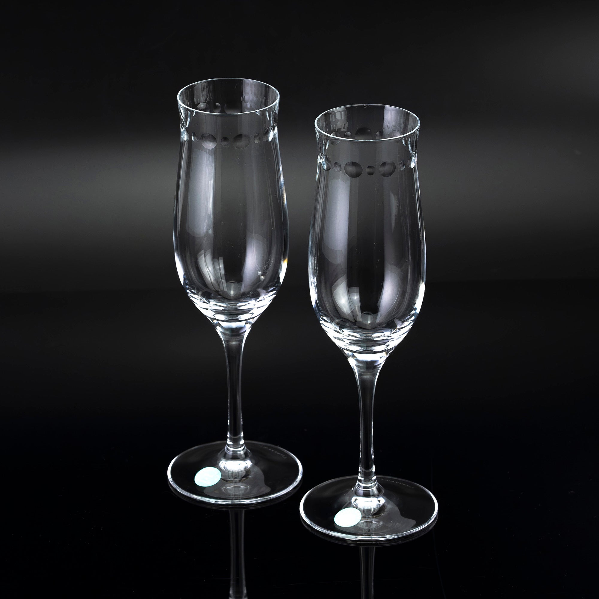 ティファニー TIFFANY&Co. スウィング シャンパングラス ペア クリスタルグラス テーブルウェア【箱付】