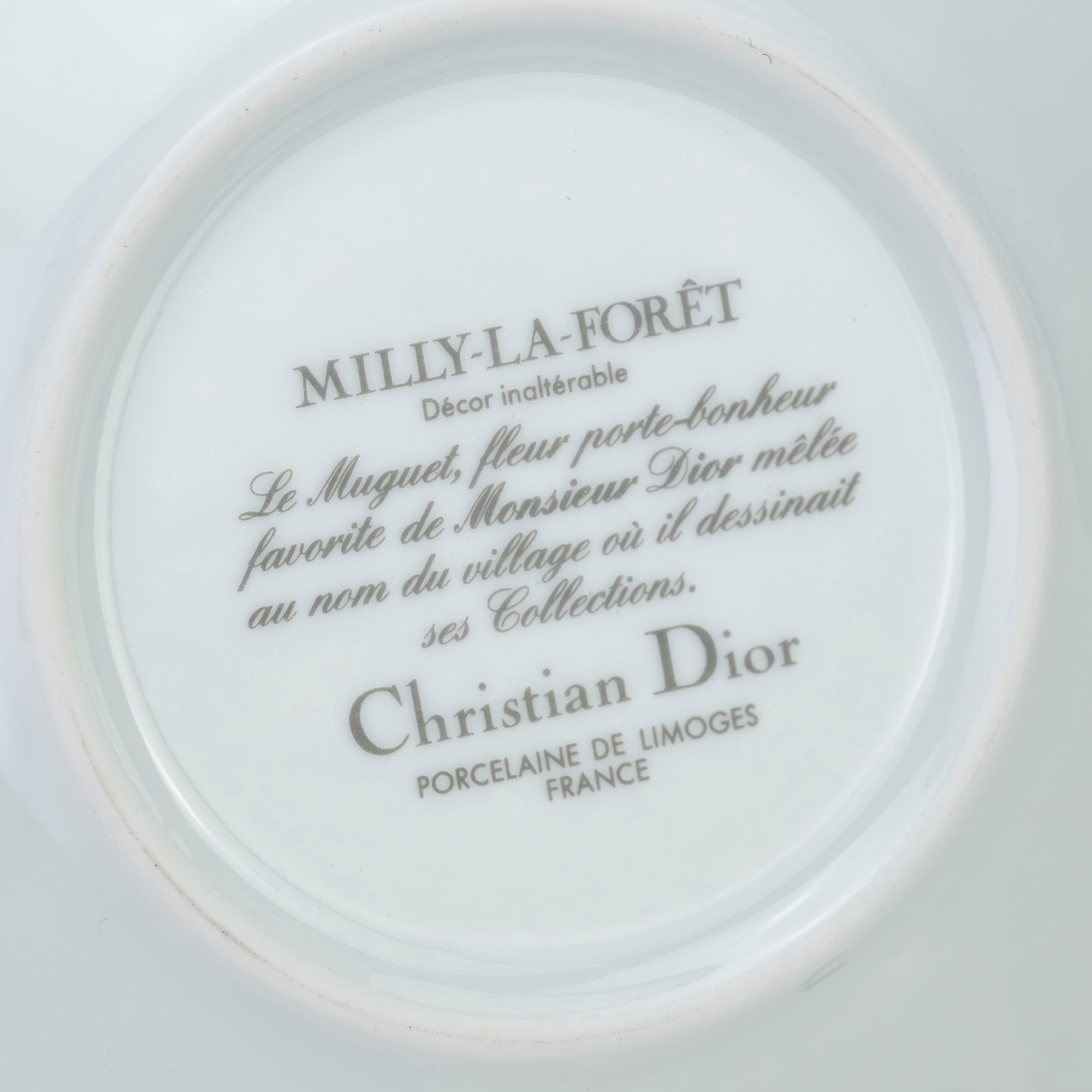 クリスチャンディオール ミリーラフォレ スズラン カップ&ソーサー リモージュ磁器 フランス製 Christian Dior MILLY-LA-FORET