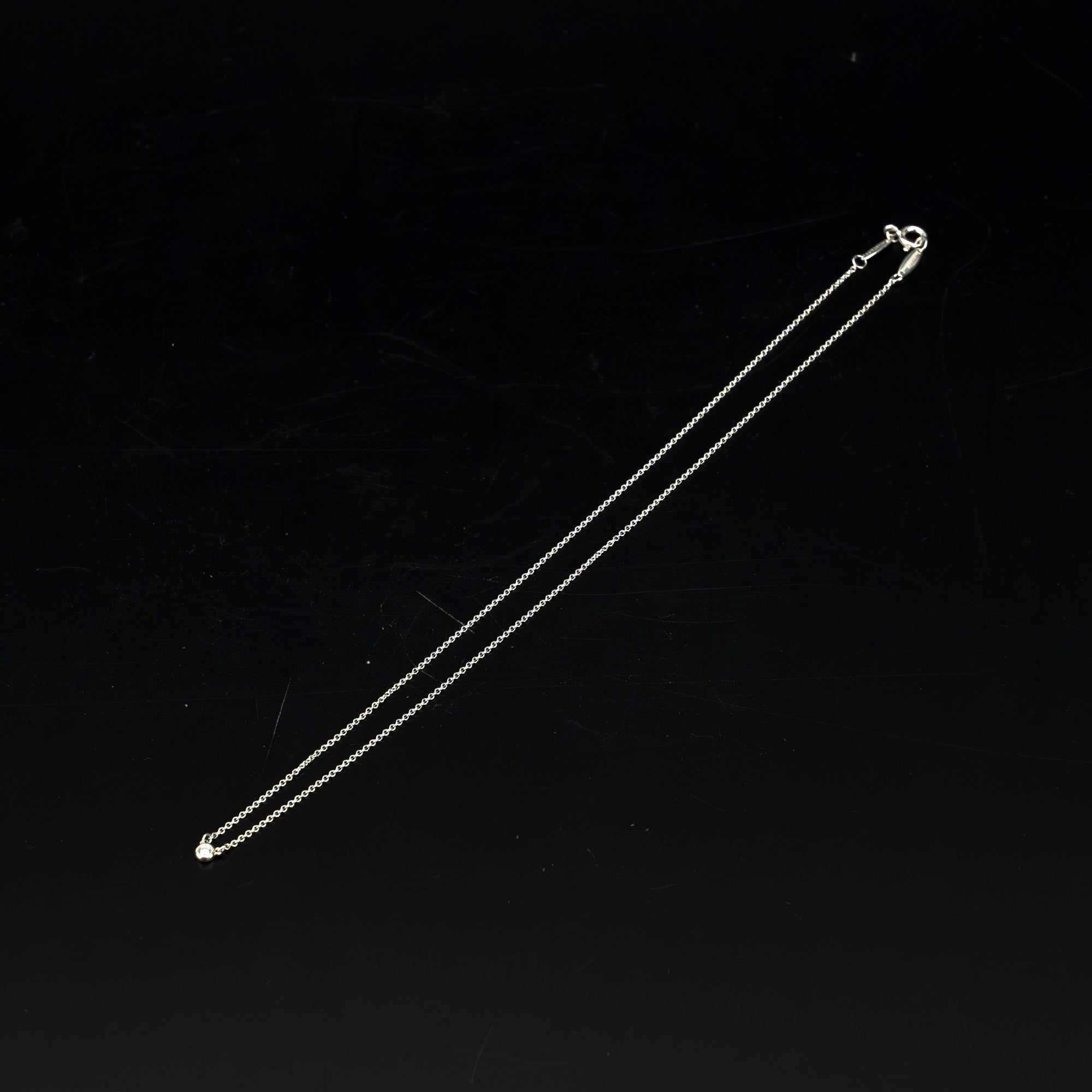 ティファニー バイザヤード ネックレス ダイヤモンド シルバー925 エルサ・ペレッティ 【箱・保存袋付】(1)