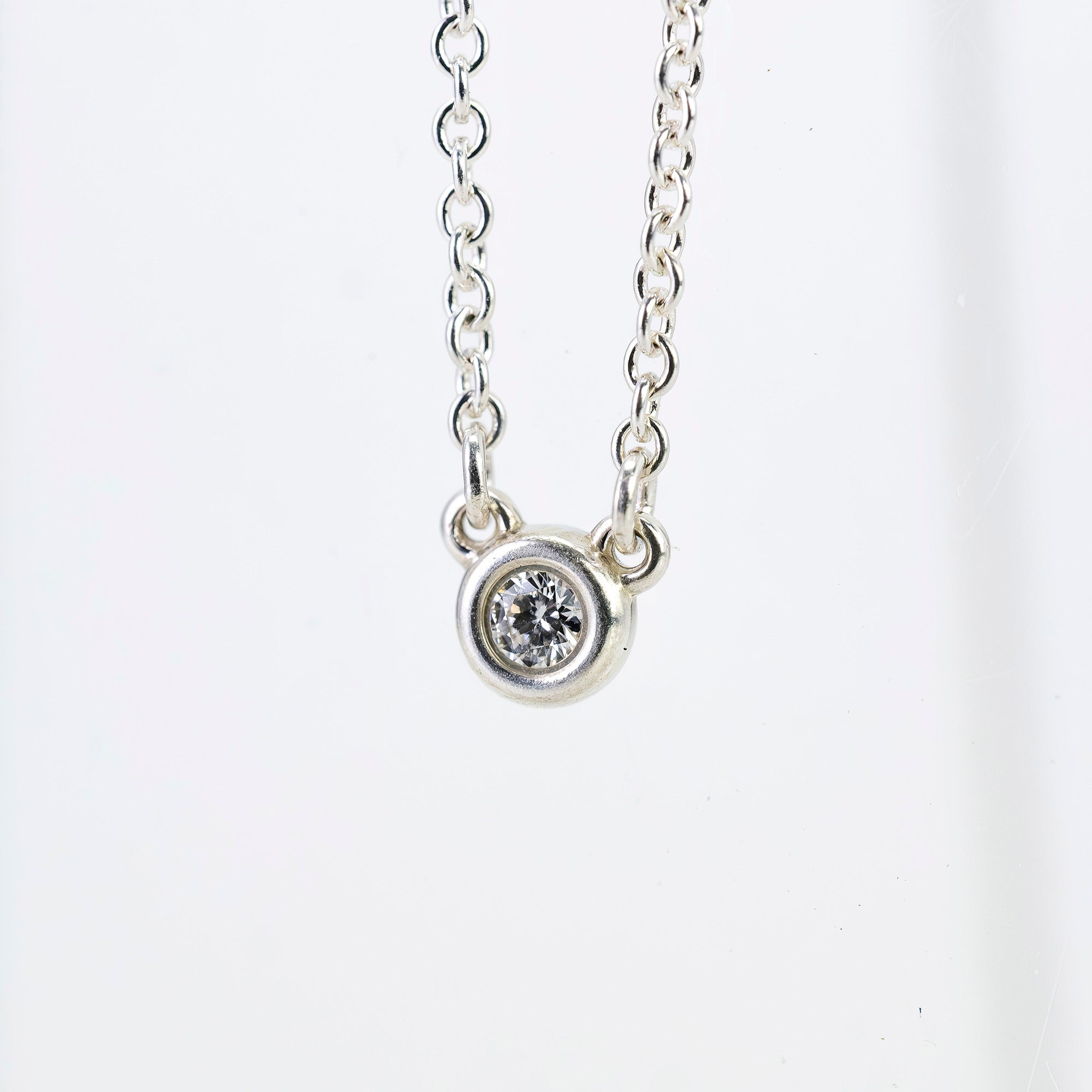 ティファニー バイザヤード ネックレス ダイヤモンド シルバー925 エルサ・ペレッティ 【箱・保存袋付】(1)