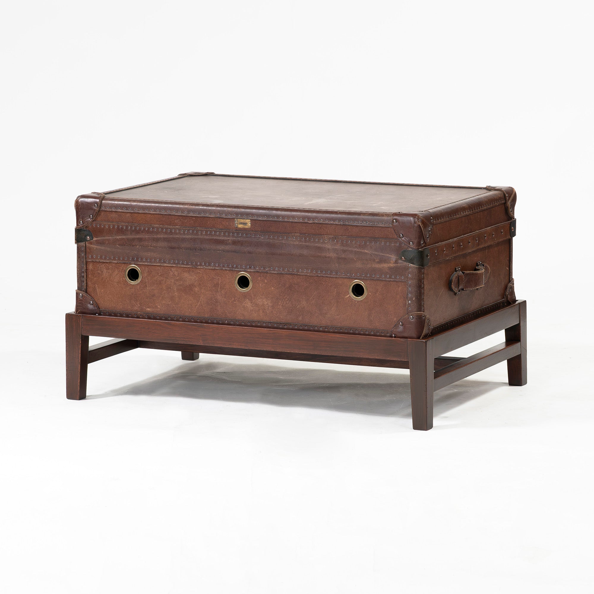 センターテーブル ハロ HALO WATSON MEDIUM TRUNK トランクテーブル レザー 専用スタンド付 ヴィンテージ風 アンティーク アスプルンド