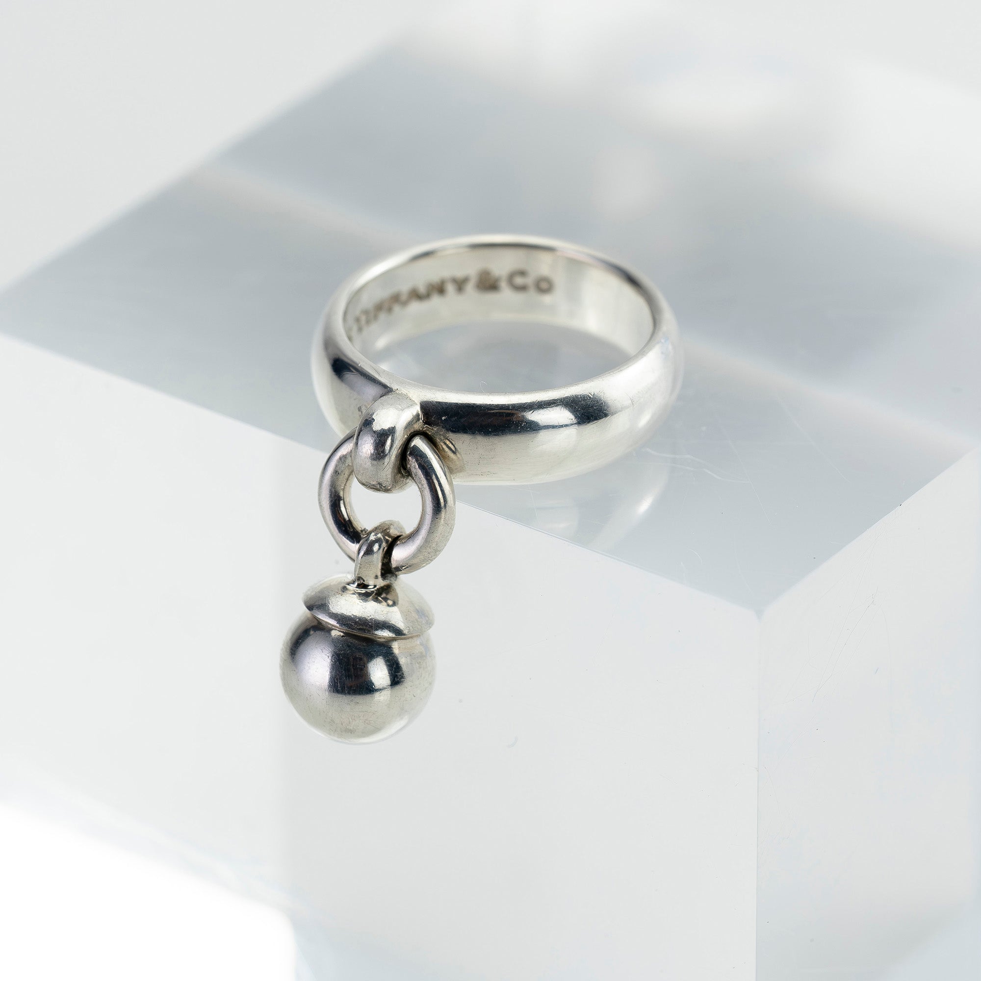 ティファニー Tiffany & Co. ボール ダングル リング シルバー 925 約8号 レディース 指輪 ヴィンテージ