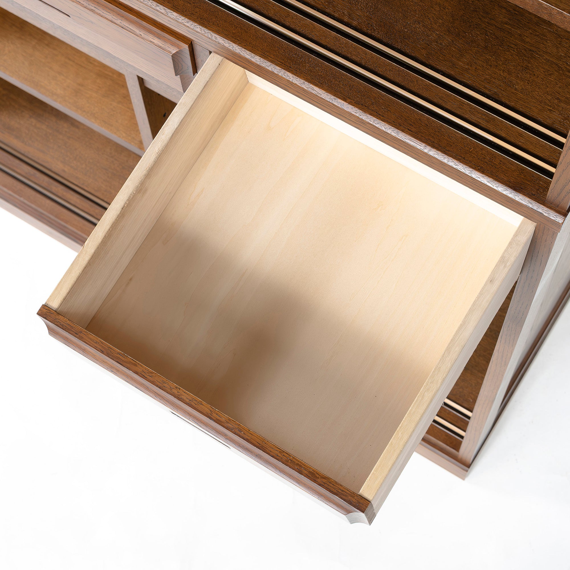 食器棚 旭川家具 クリエイトファニチャー CREATE FURNITURE 旭 水屋箪笥 ナラ材 オーク材 幅120 キッチンボード ダイニングボード 和モダン
