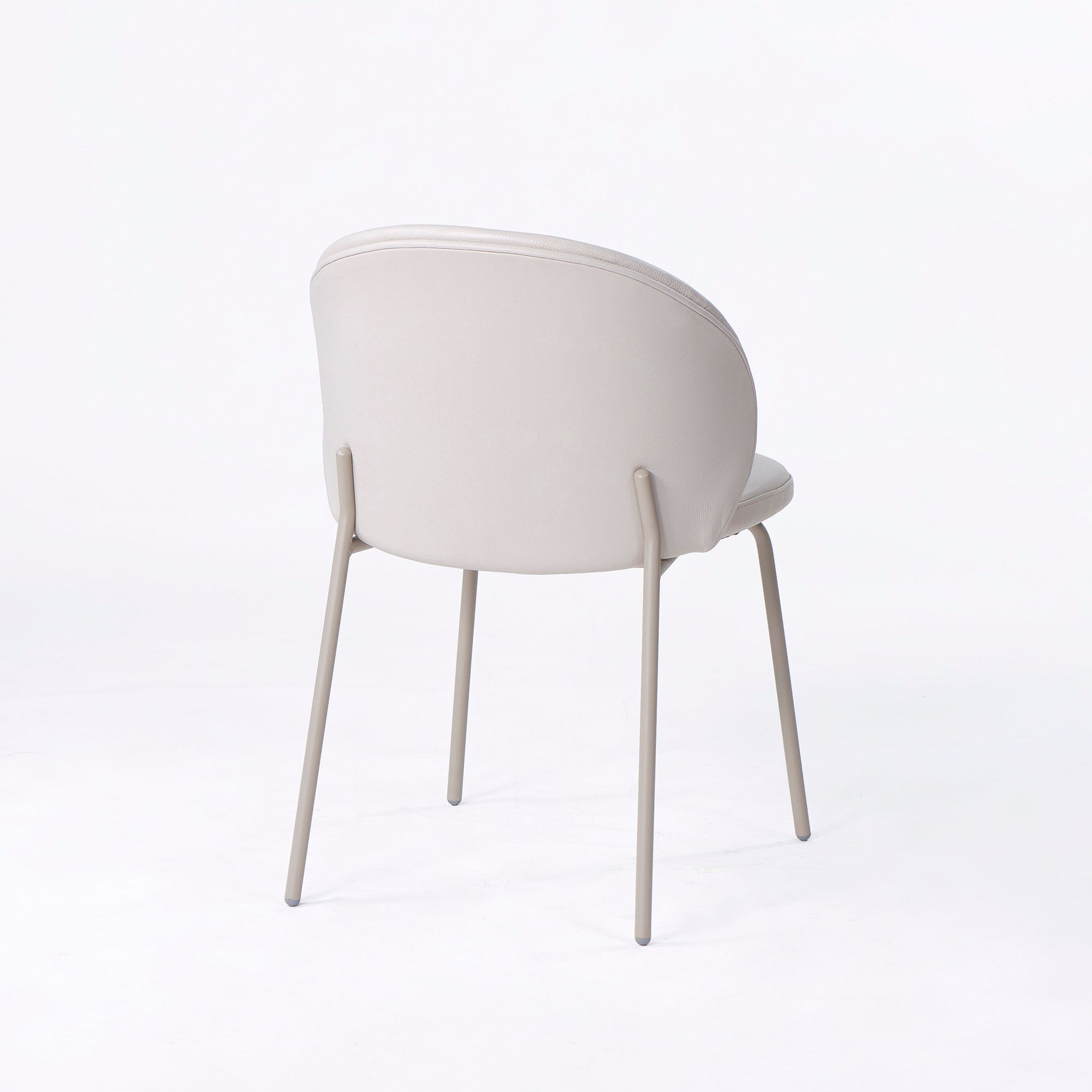 BoConcept Princeton ダイニングチェア(1) レザー ライトベージュ系 マットアッシュグレー メタル脚