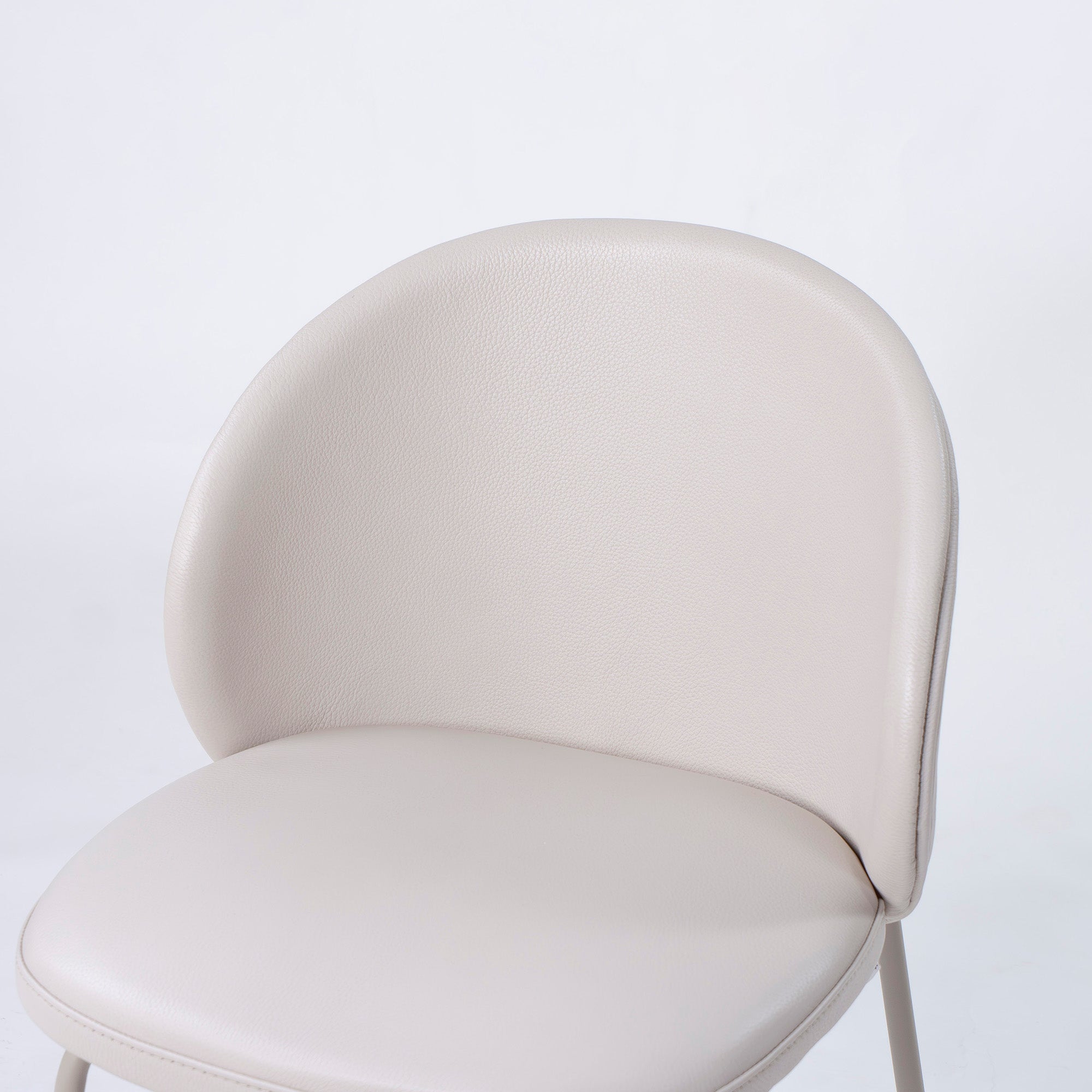 BoConcept Princeton ダイニングチェア(1) レザー ライトベージュ系 マットアッシュグレー メタル脚