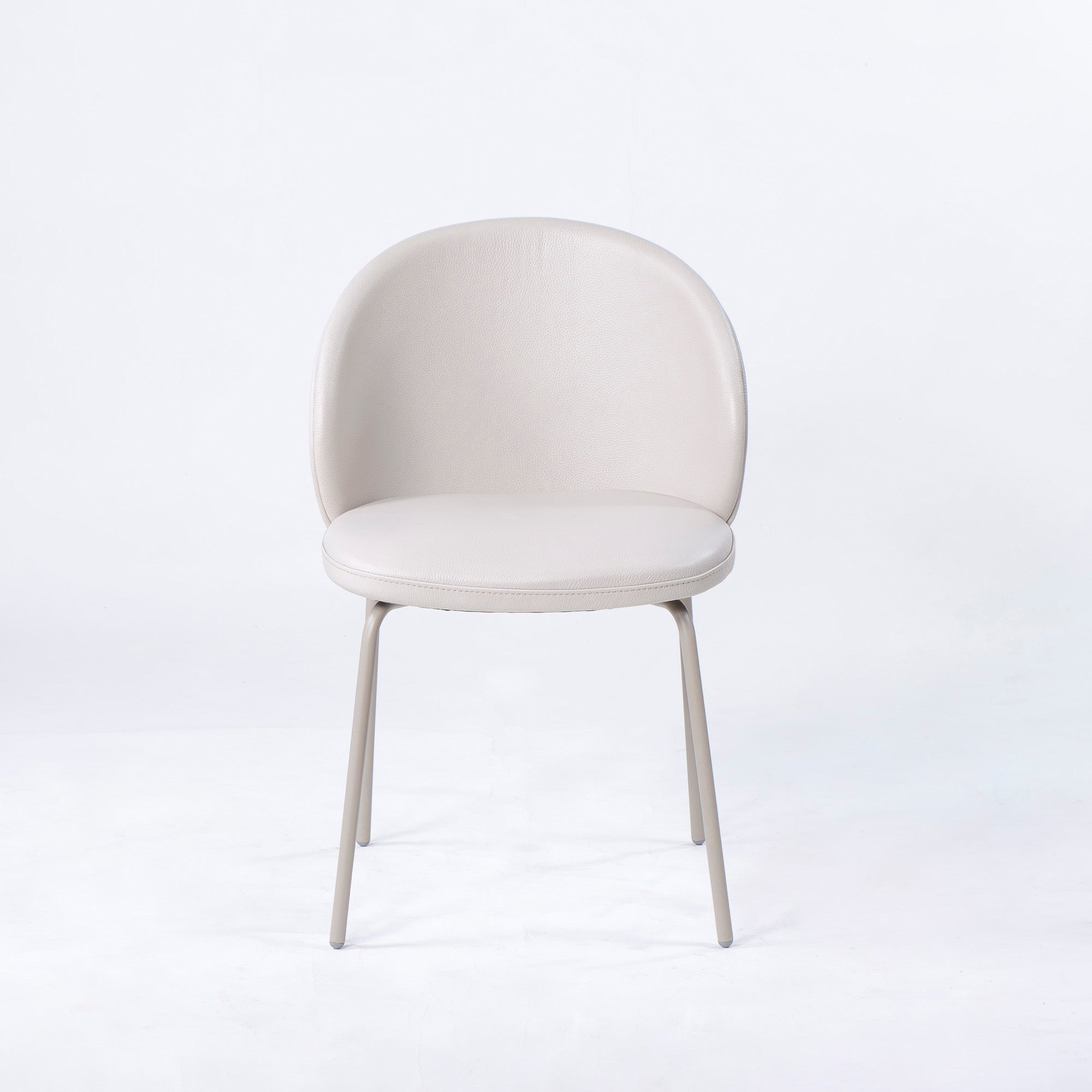 BoConcept Princeton ダイニングチェア(6) レザー ライトベージュ系 マットアッシュグレー メタル脚