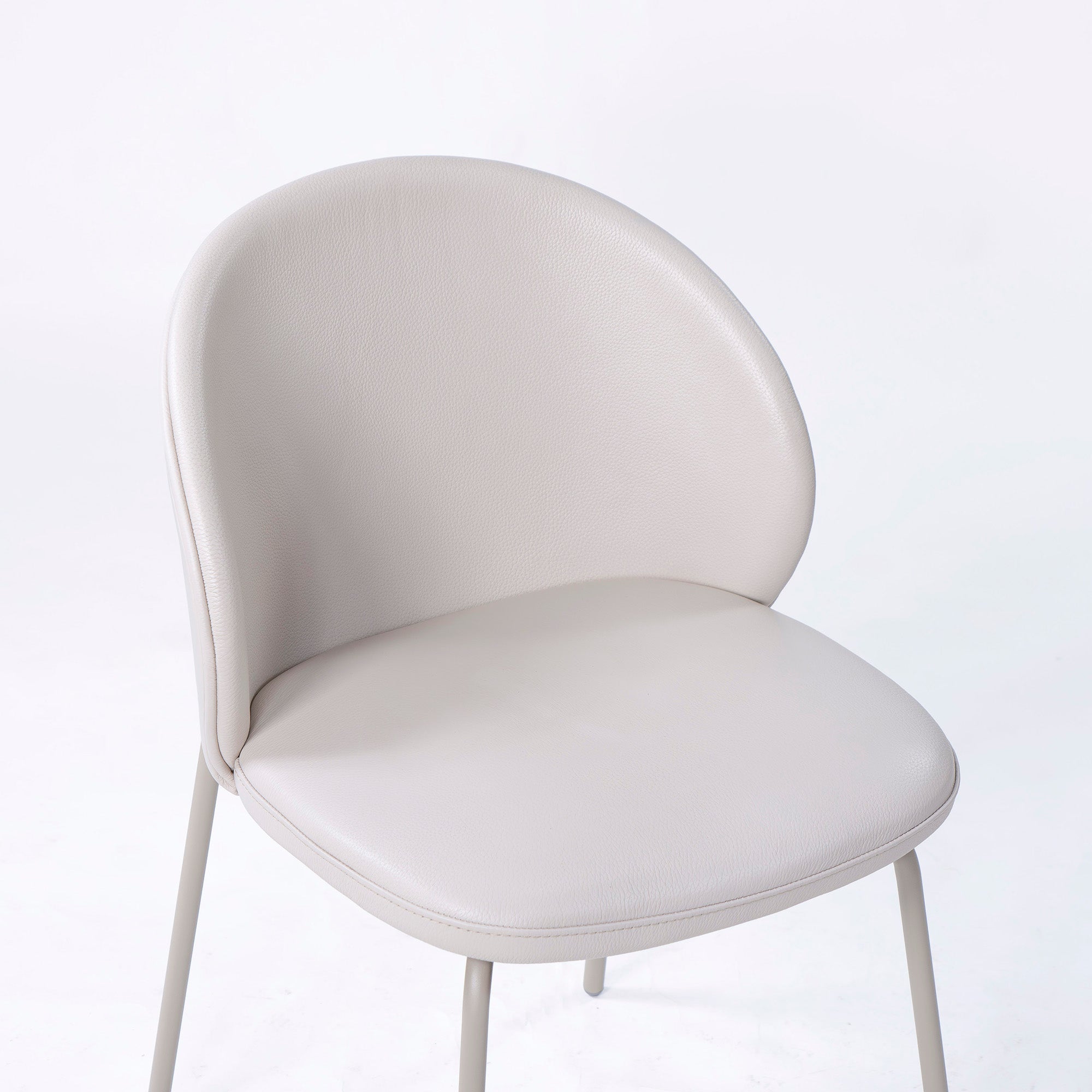 BoConcept Princeton ダイニングチェア(6) レザー ライトベージュ系 マットアッシュグレー メタル脚