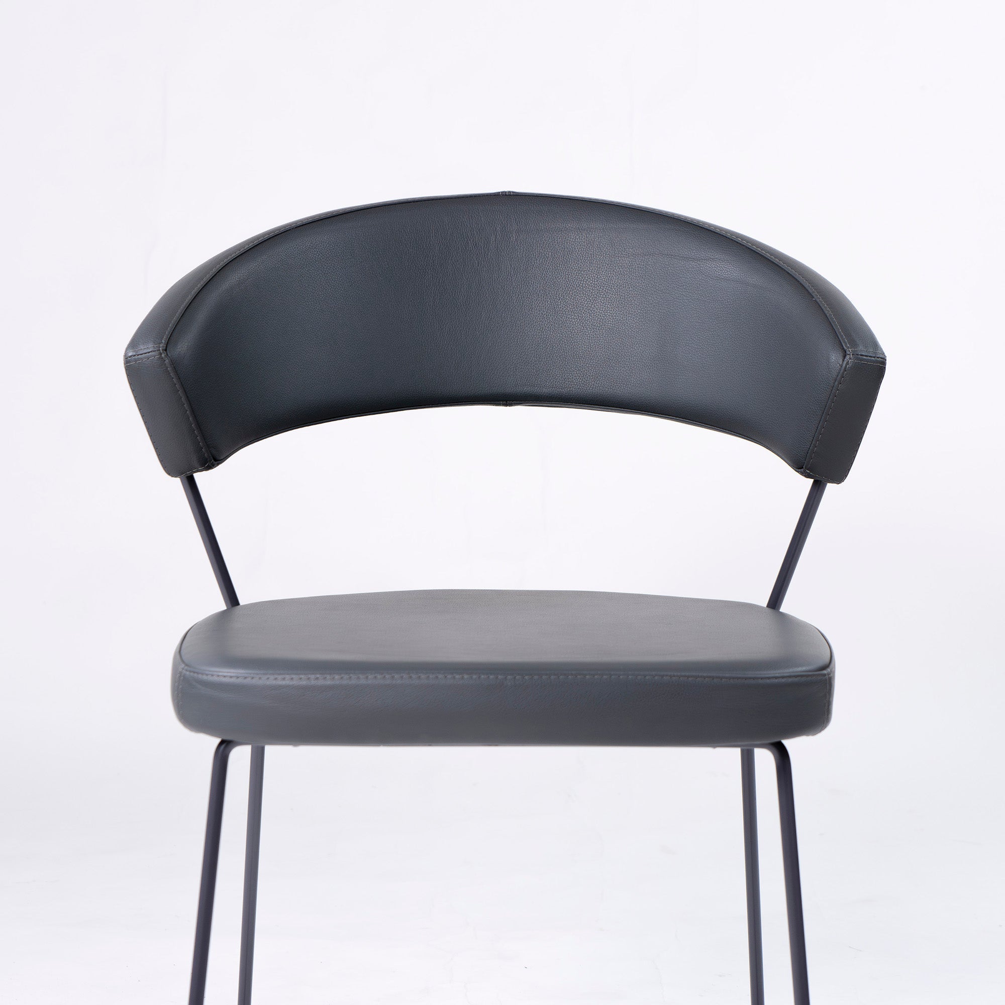Calligaris Connubia NEW YORK CB1022 ダイニングチェア(2) 本革 レザー グレー