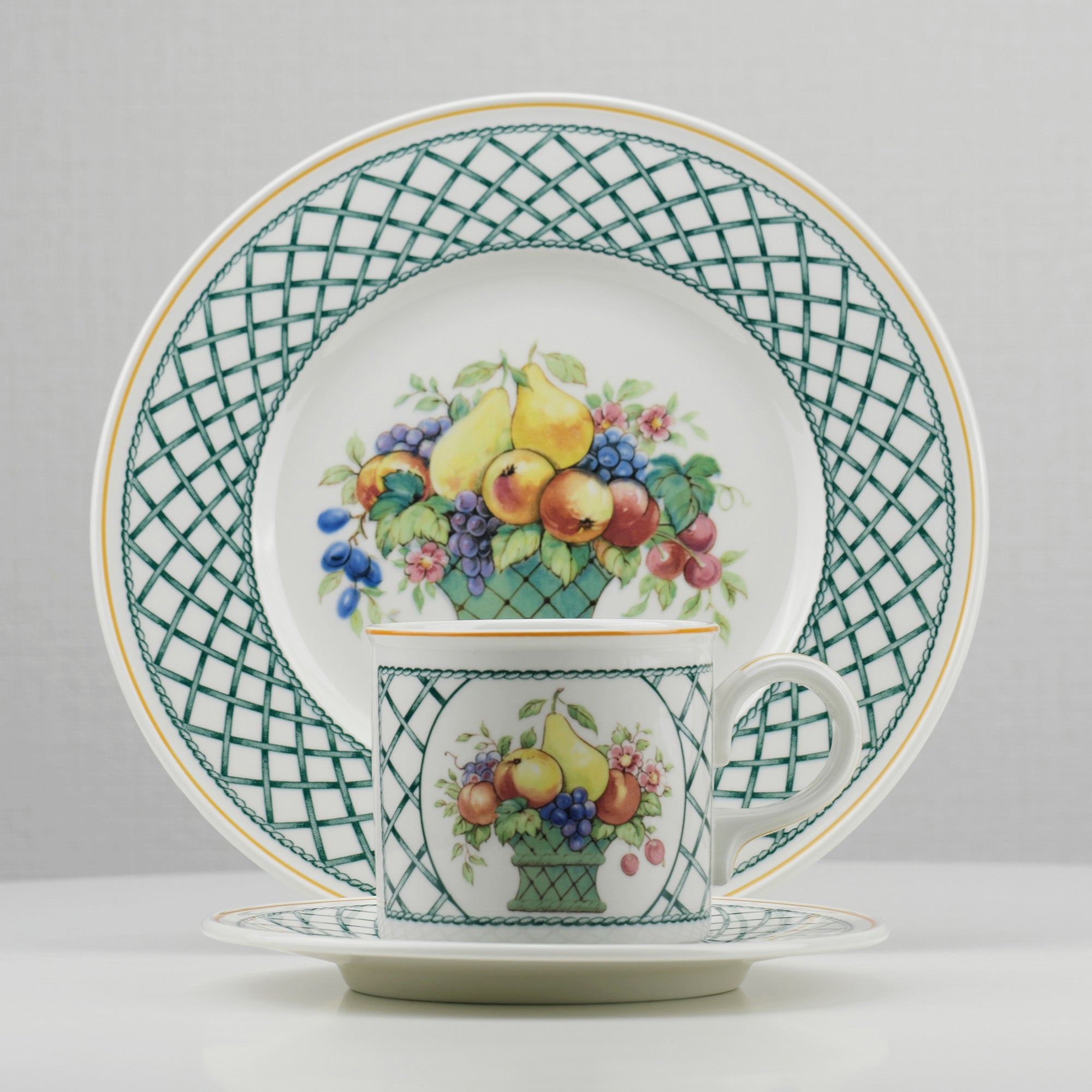 (ビレロイ&ボッホ Villeroy & Boch バスケット カップ&ソーサー・ボウル・プレート2枚セット(3)