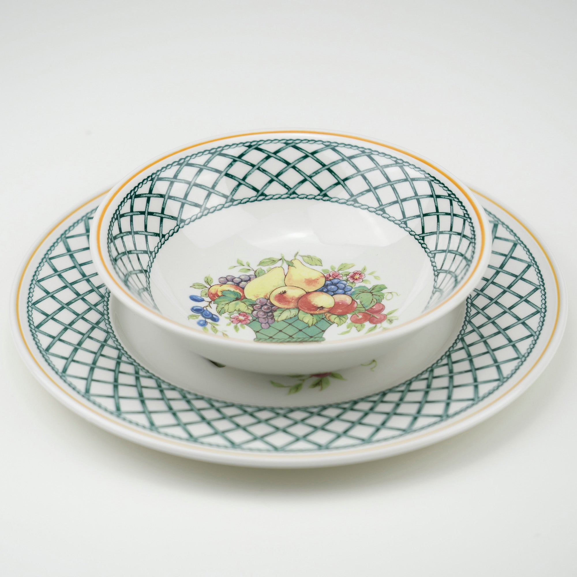 (ビレロイ&ボッホ Villeroy & Boch バスケット カップ&ソーサー・ボウル・プレート2枚セット(3)