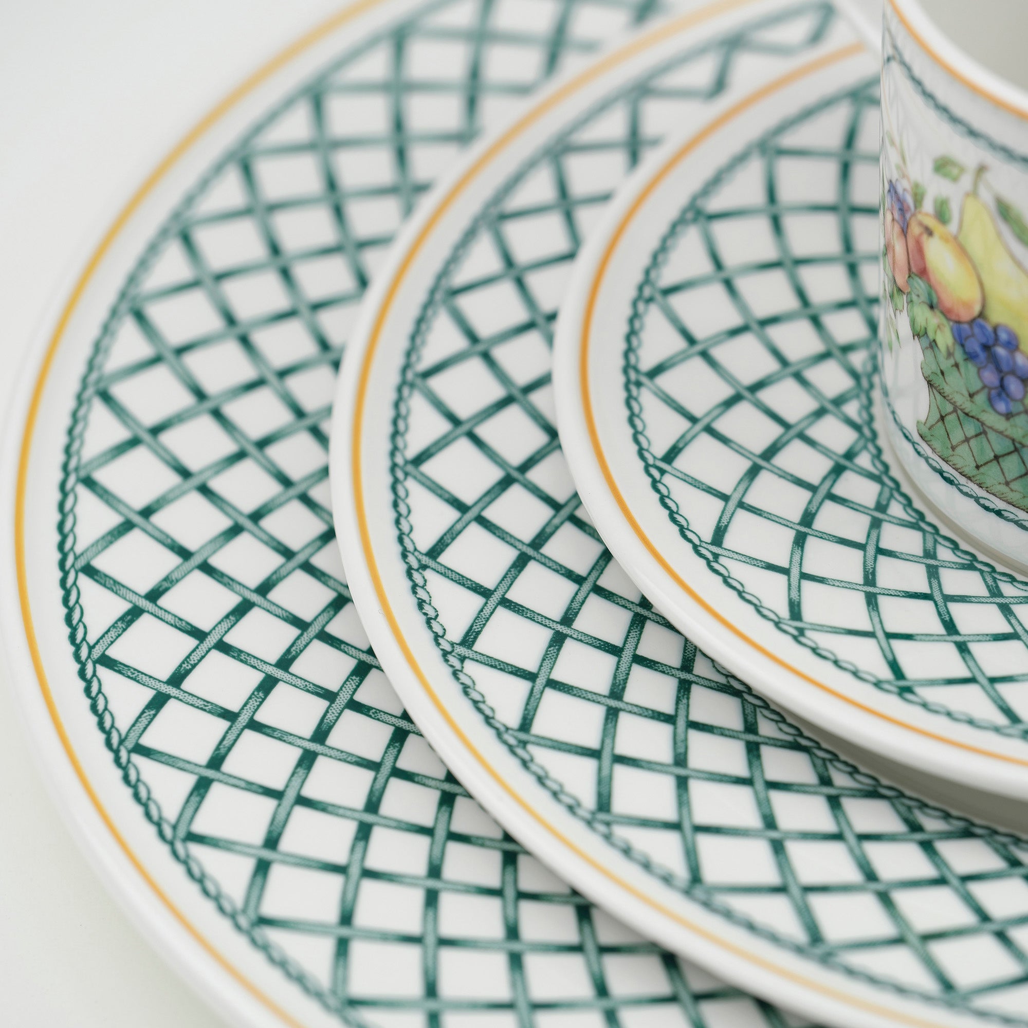 ビレロイ&ボッホ Villeroy & Boch バスケット カップ&ソーサー・ボウル・プレート2枚セット(4)