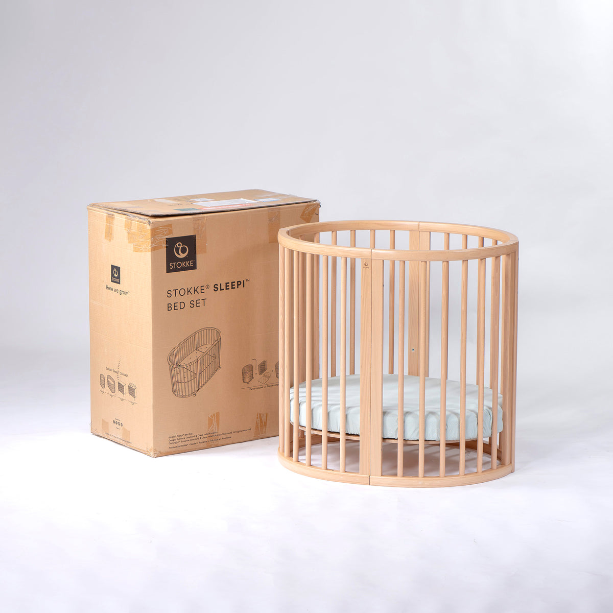 ベビーベッド STOKKE Sleepi Bed Set V3 フルセット ビーチ材 ナチュラル 拡張式