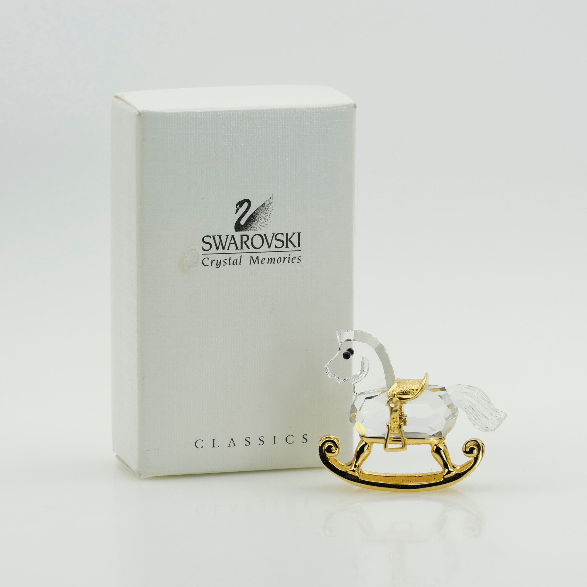 Swarovski Rocking Horse Gold Plated Discontinued Product