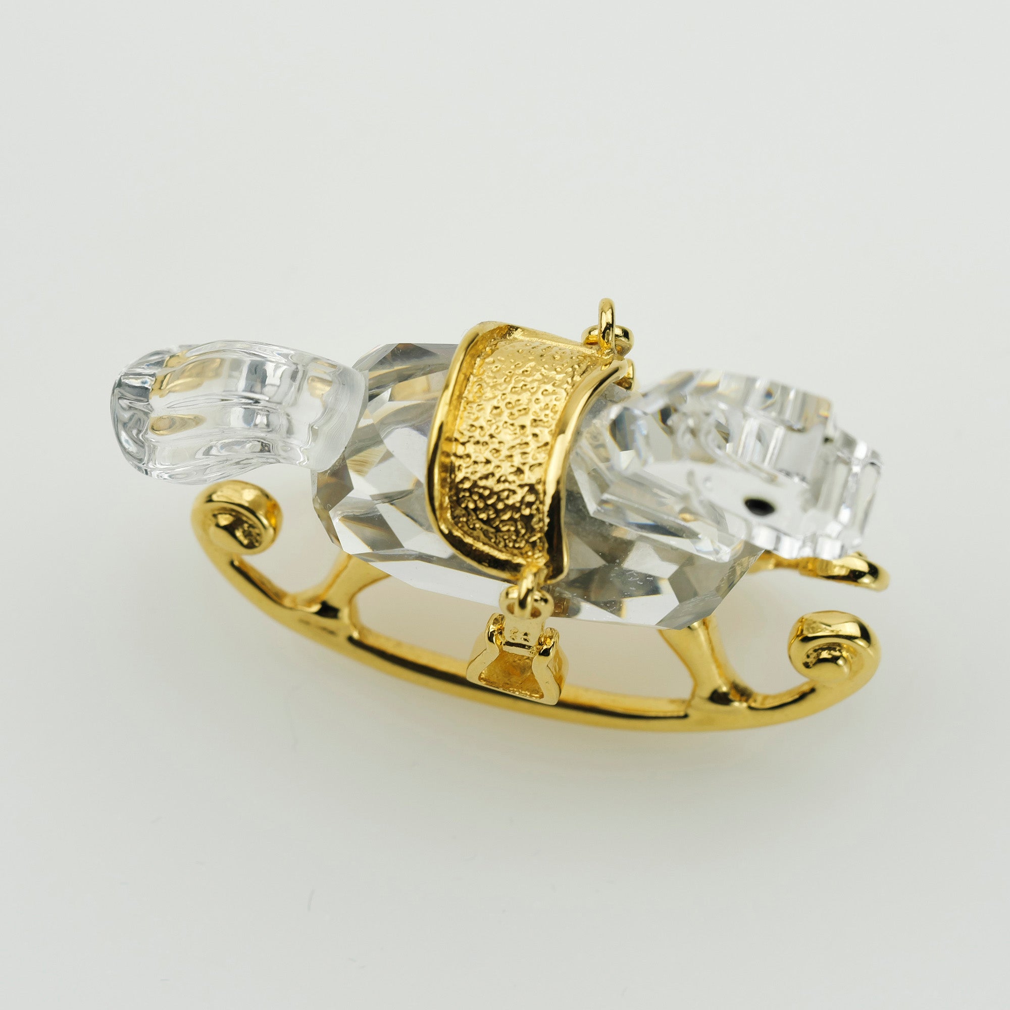 Swarovski Rocking Horse Gold Plated Discontinued Product