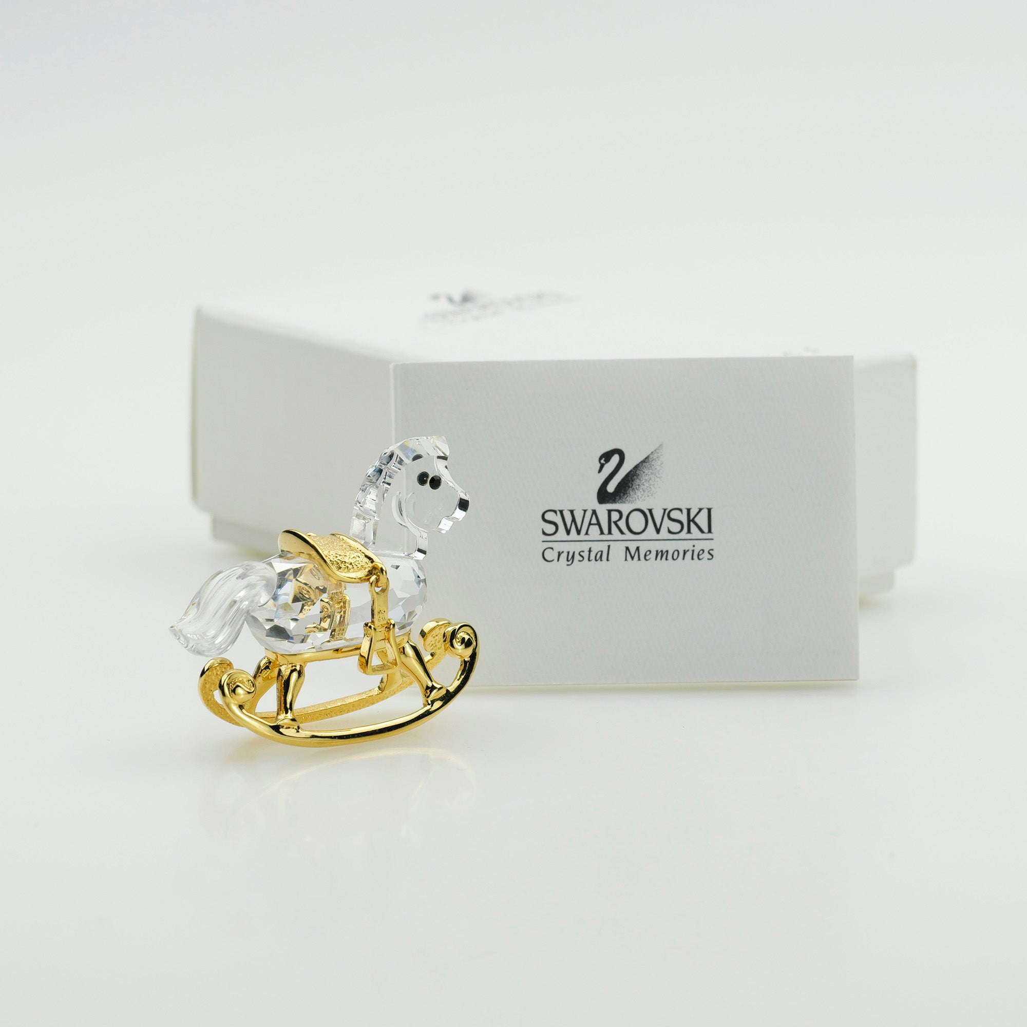 Swarovski Rocking Horse Gold Plated Discontinued Product