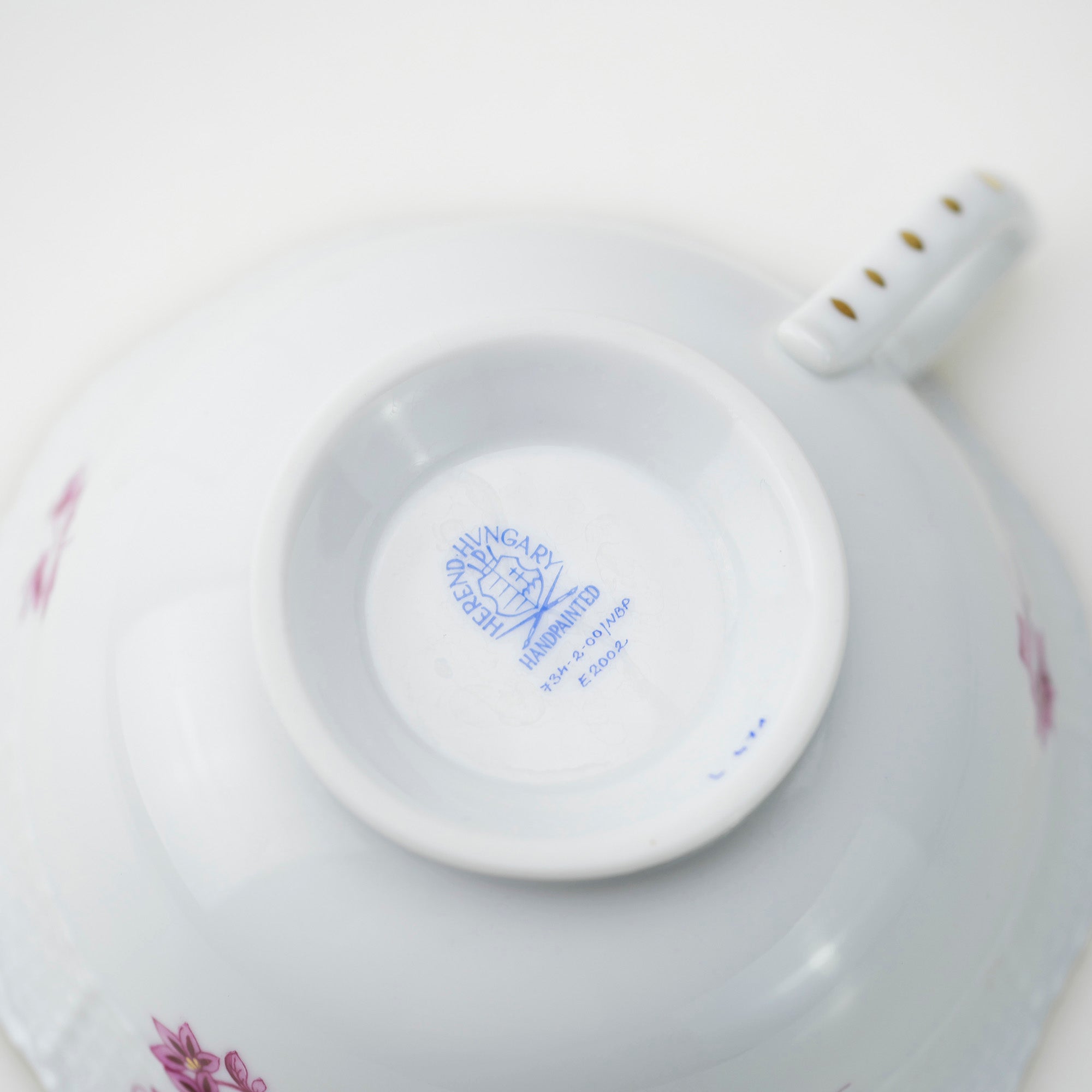 Herend Nanjing Bouquet Pink Teacup & Saucer