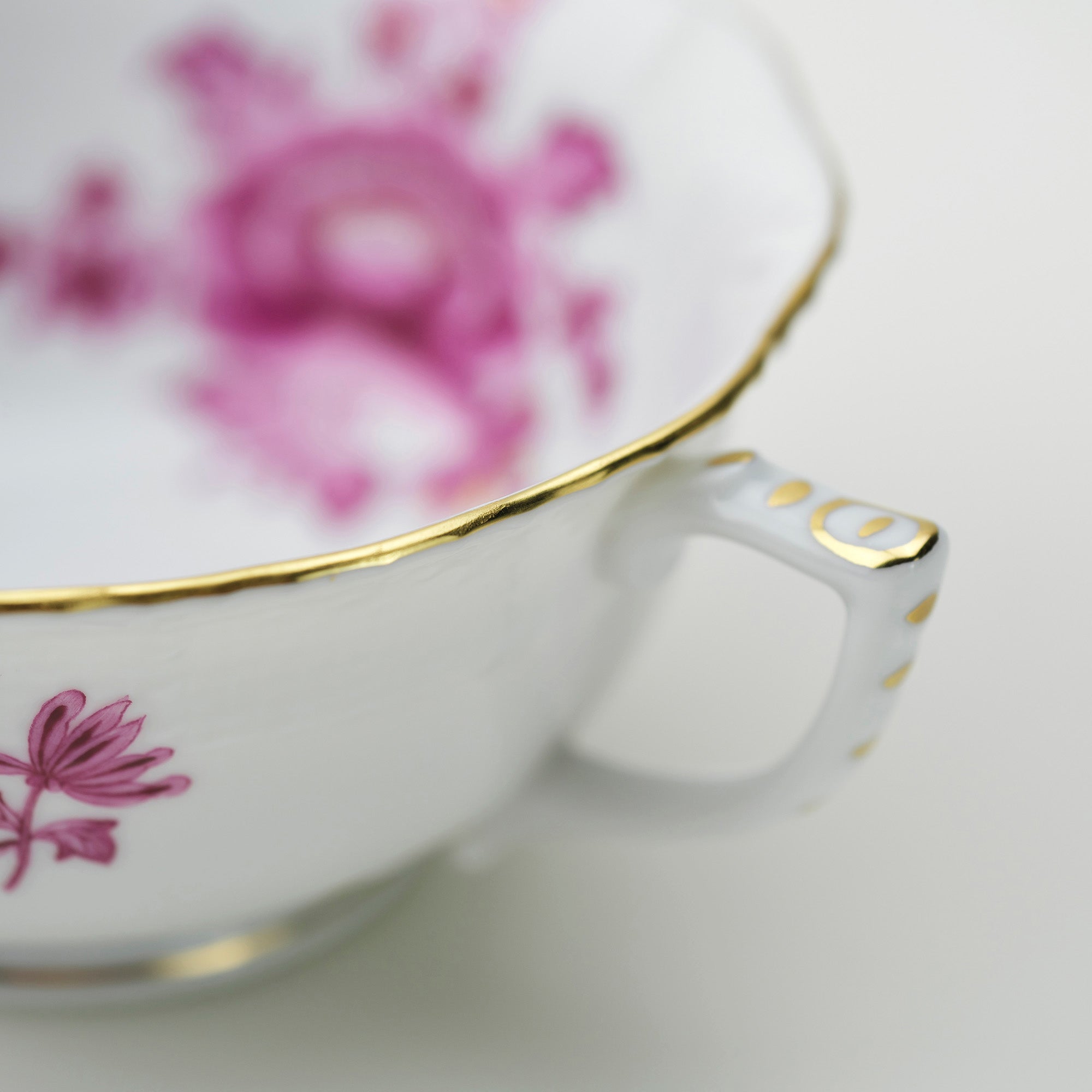 Herend Nanjing Bouquet Pink Teacup & Saucer