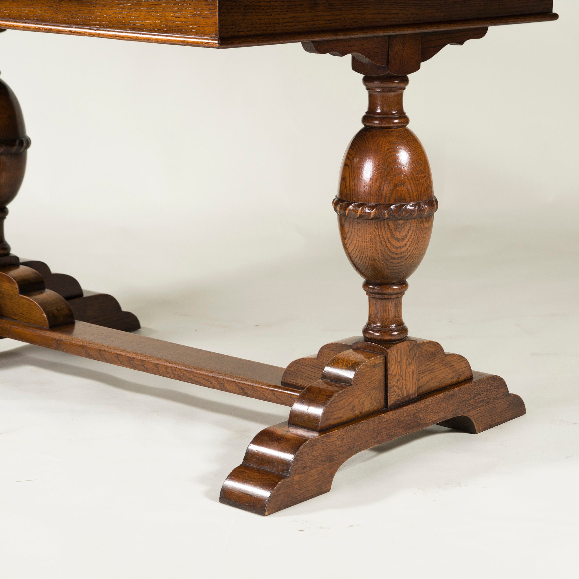 Lloyd's Antiques/ロイズアンティークス バルボスレッグドローリーフテーブル オーク材 エクステンション 英国アンティーク