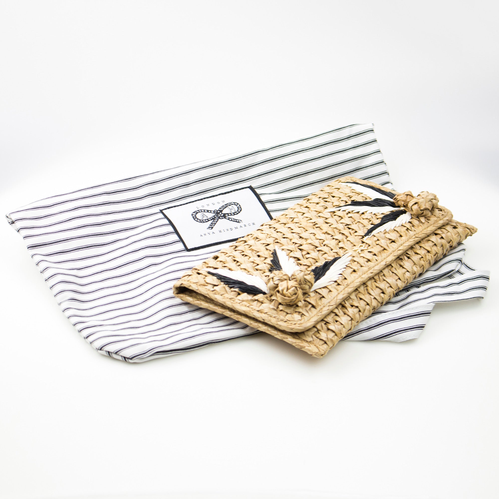 Anya Hindmarch Second Bag Clutch Bag Straw