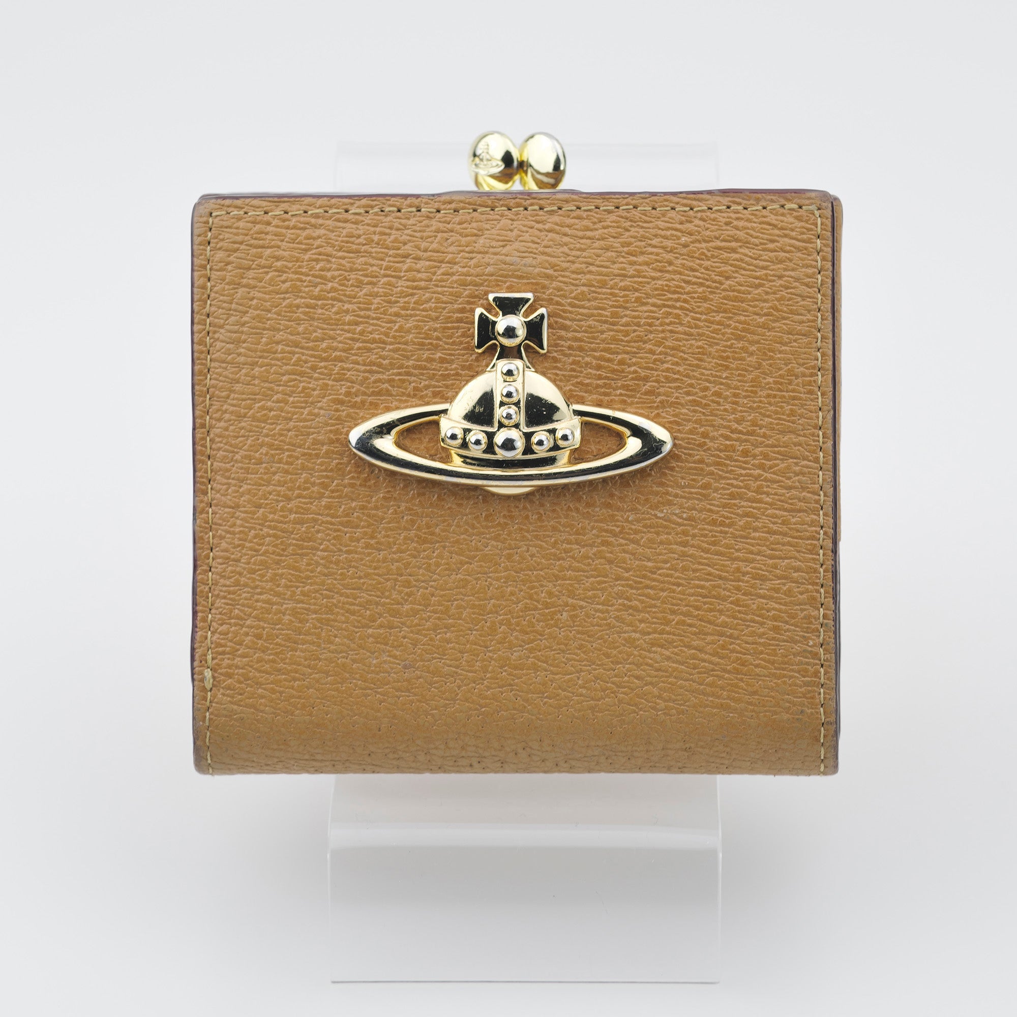 Vivienne Westwood EXECUTIVE Bi-fold Wallet, Clasp, Camel