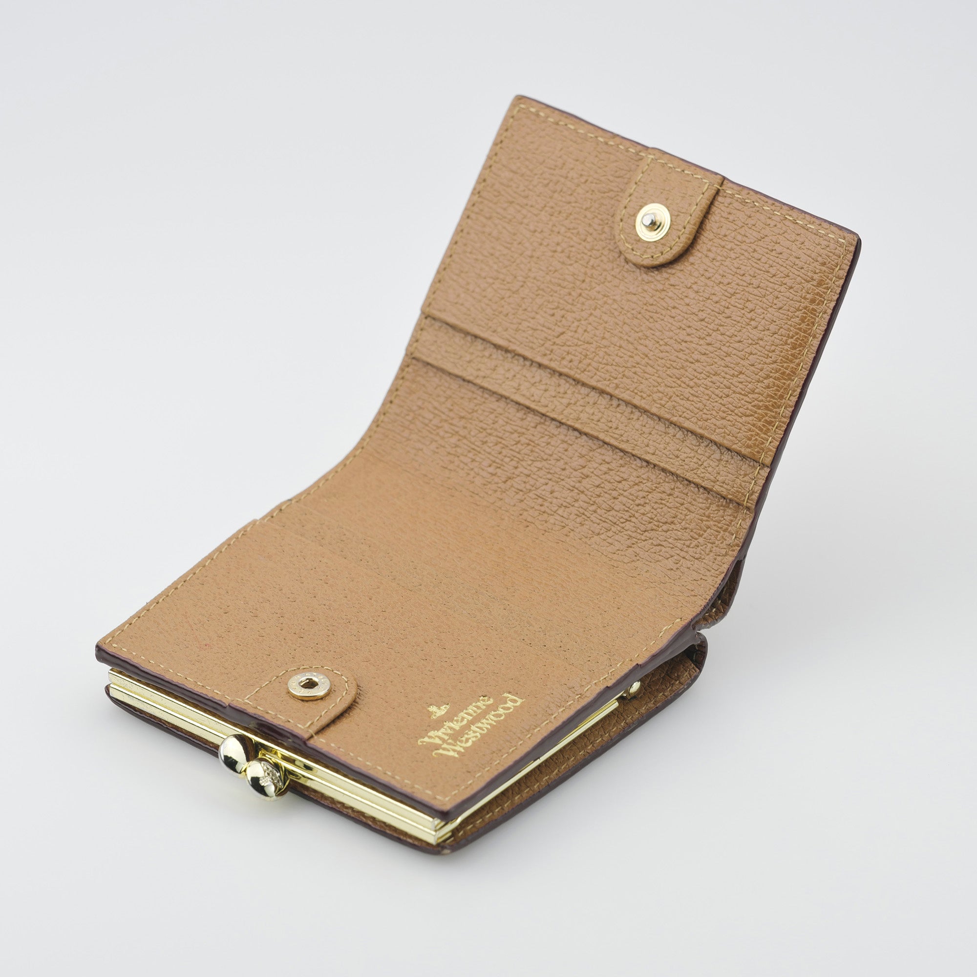 Vivienne Westwood EXECUTIVE Bi-fold Wallet, Clasp, Camel