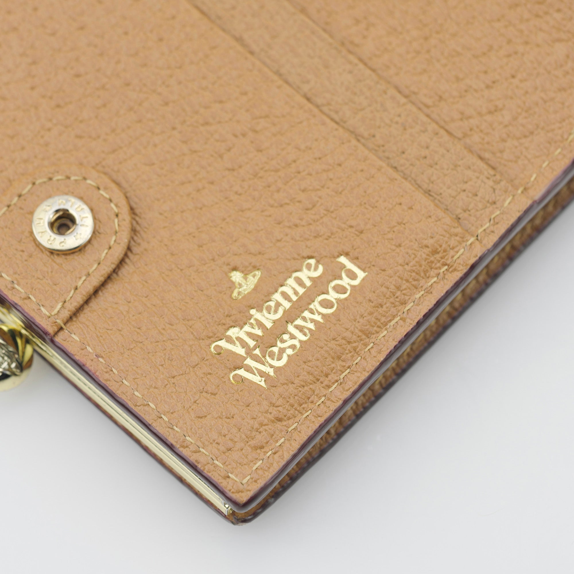 Vivienne Westwood EXECUTIVE Bi-fold Wallet, Clasp, Camel