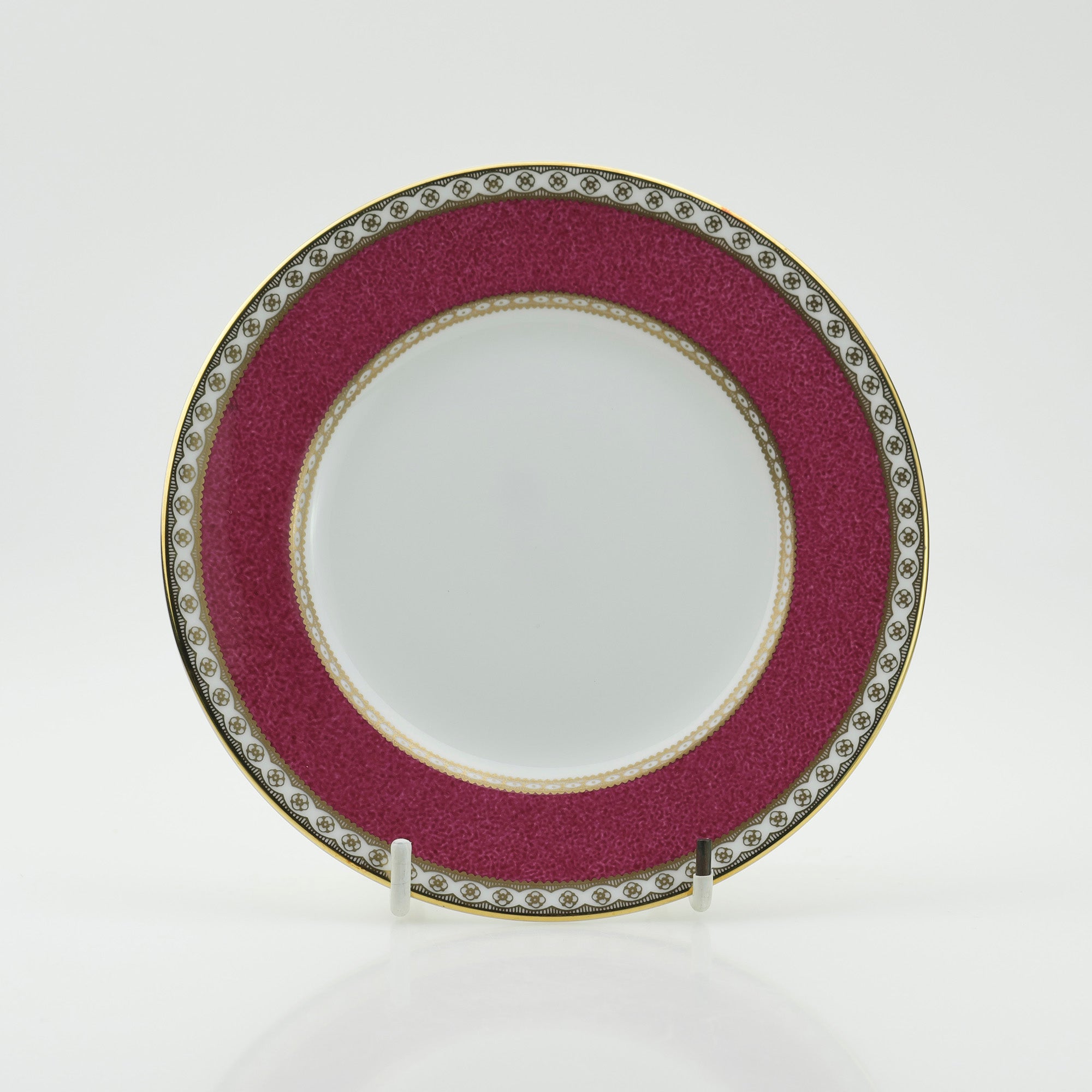 Wedgwood Elander Powder Ruby Cup & Saucer Plate Discontinued Product Kurotsubo Mark (2)