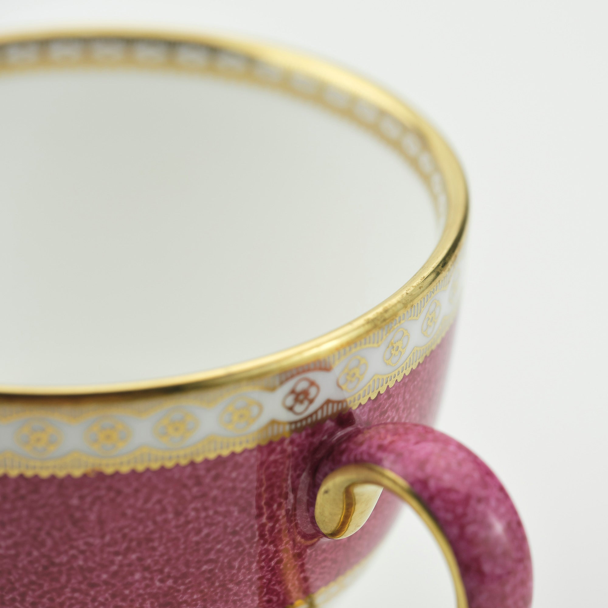 Wedgwood Elander Powder Ruby Cup & Saucer Plate Discontinued Product Kurotsubo Mark (3)