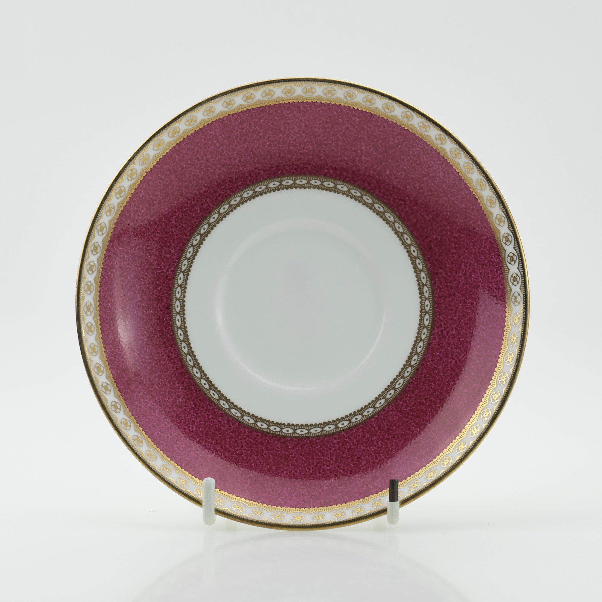 Wedgwood Elander Powder Ruby Cup & Saucer Plate Discontinued Product Kurotsubo Mark (3)