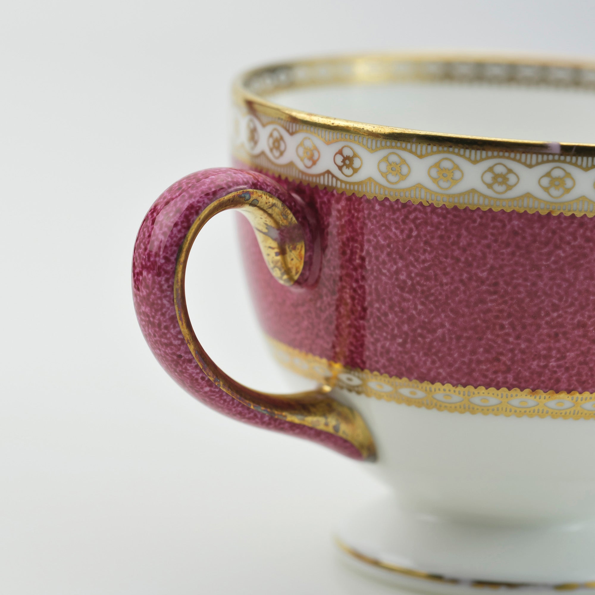 Wedgwood Elander Powder Ruby Cup & Saucer Plate Discontinued Product Kurotsubo Mark (4)