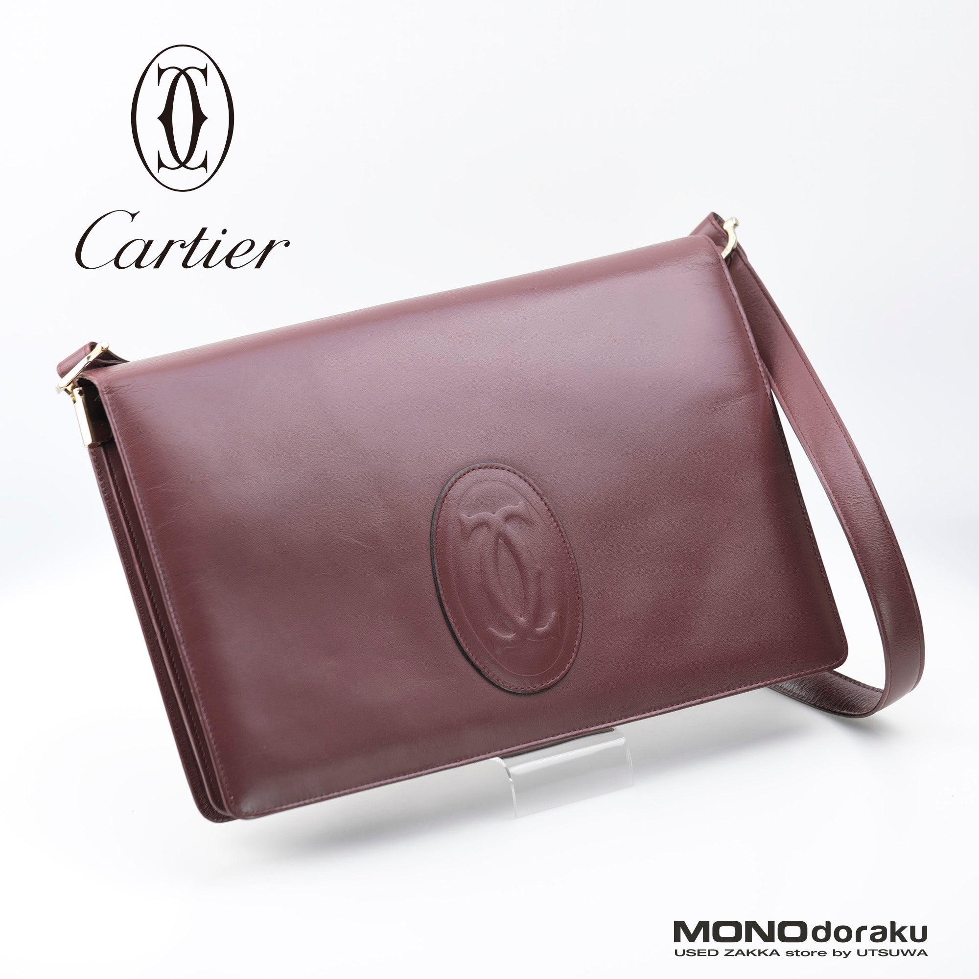 カルティエ マスト ドゥ カルティエ Cartier les must de Cartier ショルダーバッグ ボルドー