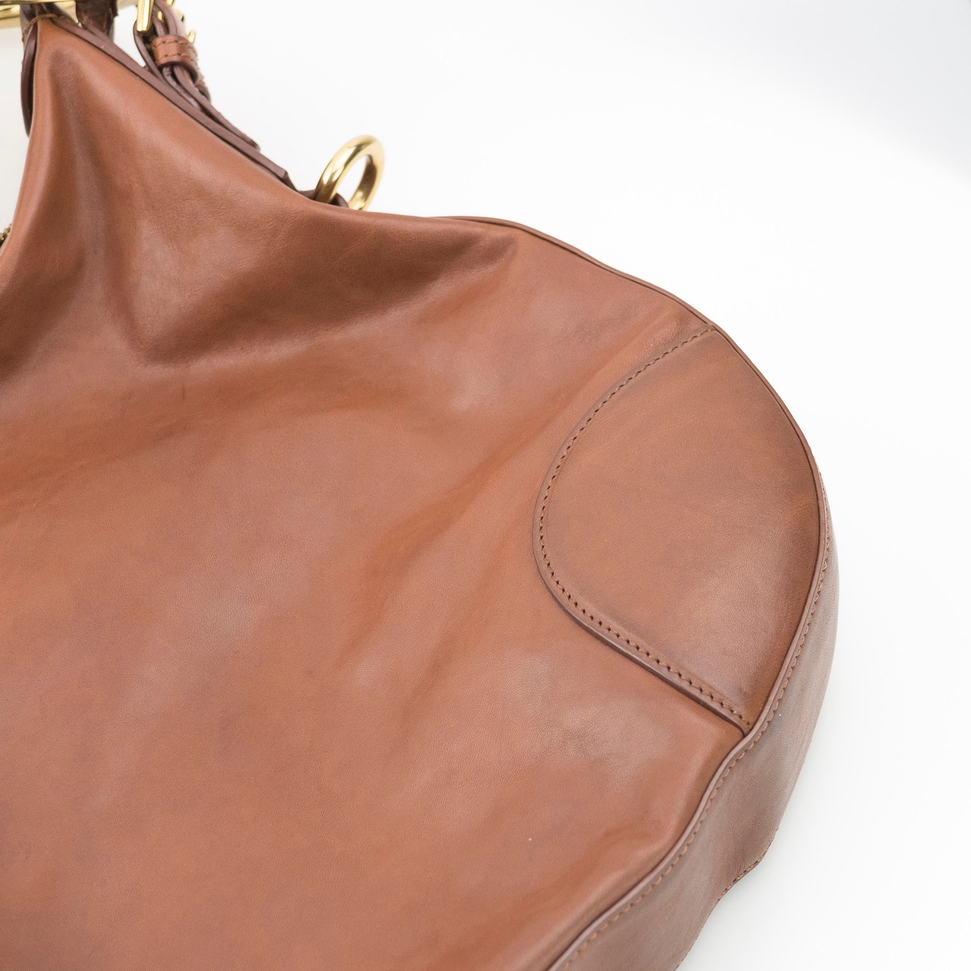 ラルフローレン RALPH LAUREN レザーショルダーバッグ ブラウン