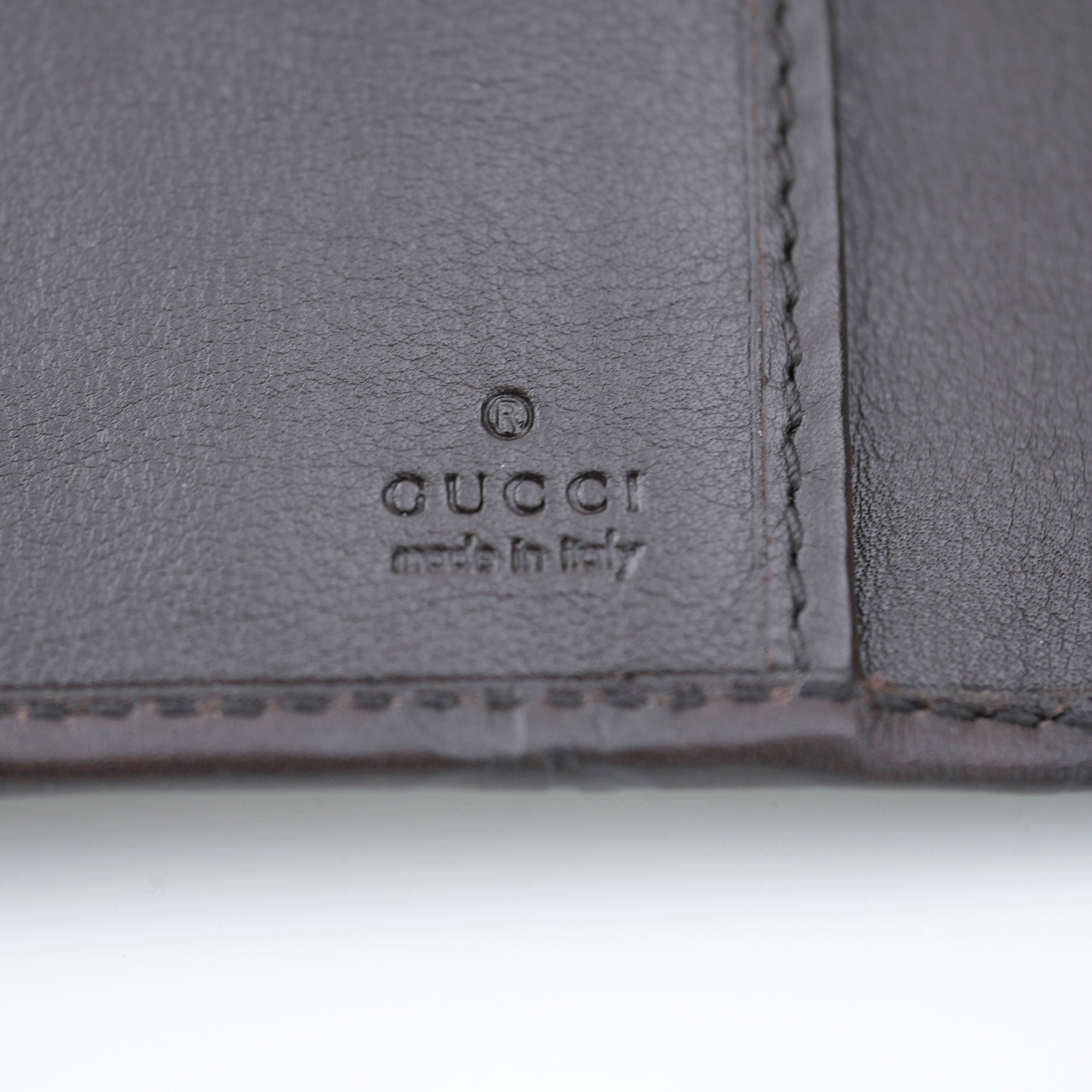 GUCCI Women's Long Wallet Shima Leather Signature Leather Dark Brown 2121092091